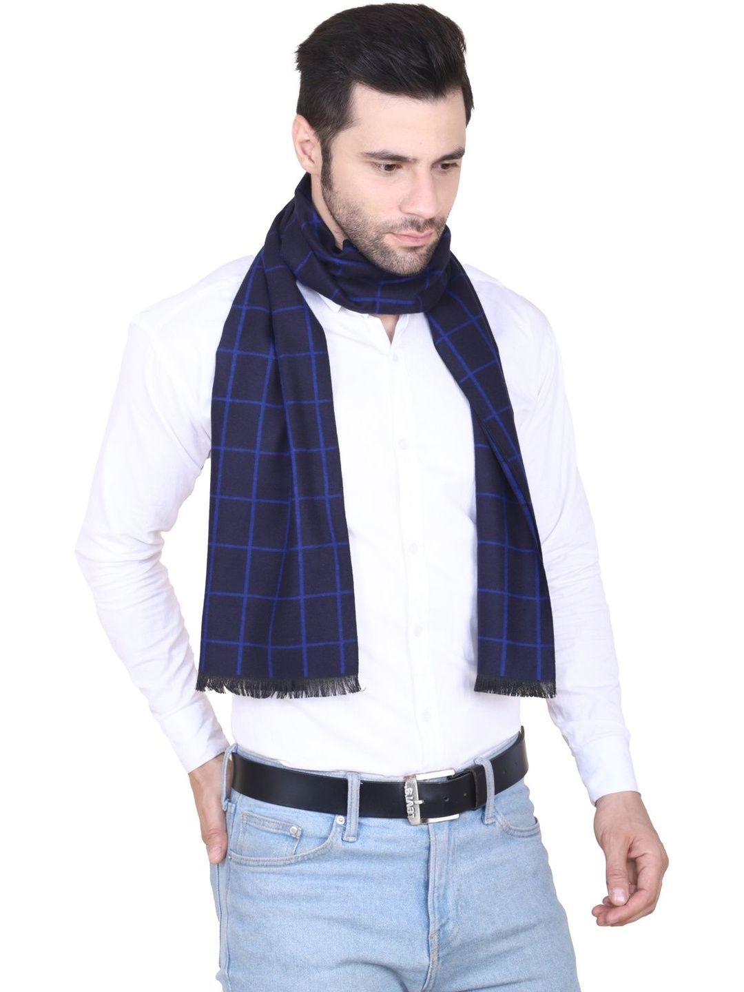 Cazzano Men Checked Scarf