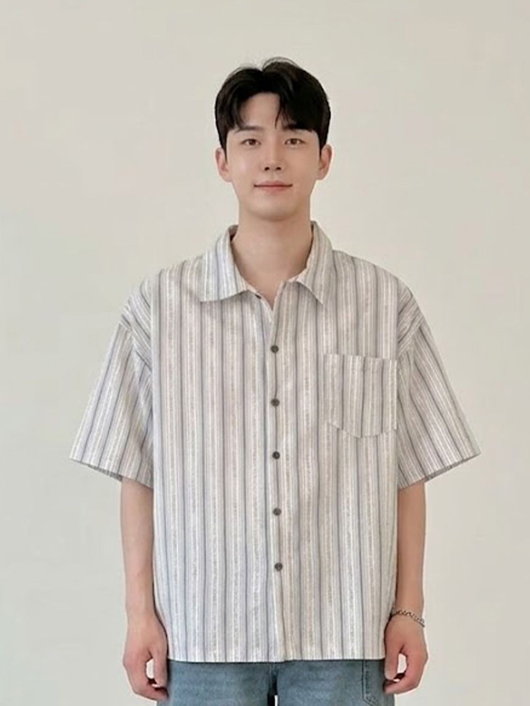 ANDREW HILL Men Striped Casual Shirt