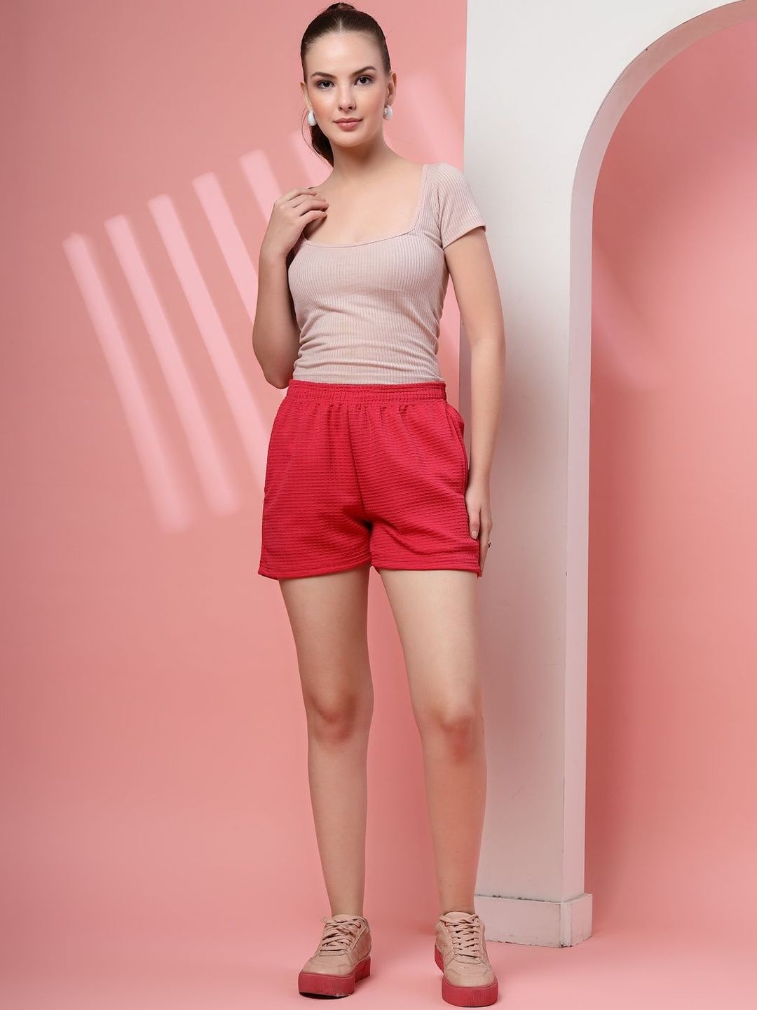 The Roadster Lifestyle Co Above Knee Regular Shorts