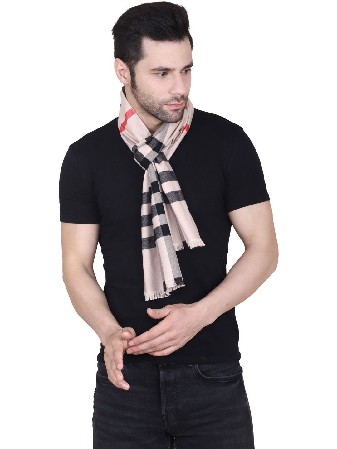 Cazzano Men Checked Scarf