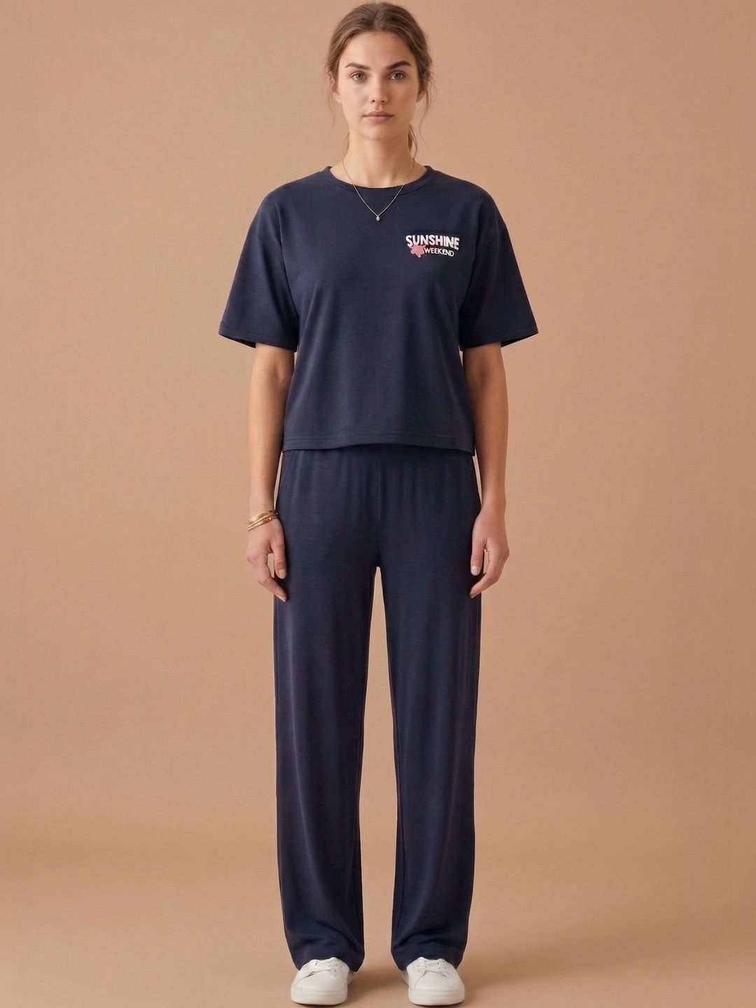 Mast & Harbour Printed T-shirt with Trousers