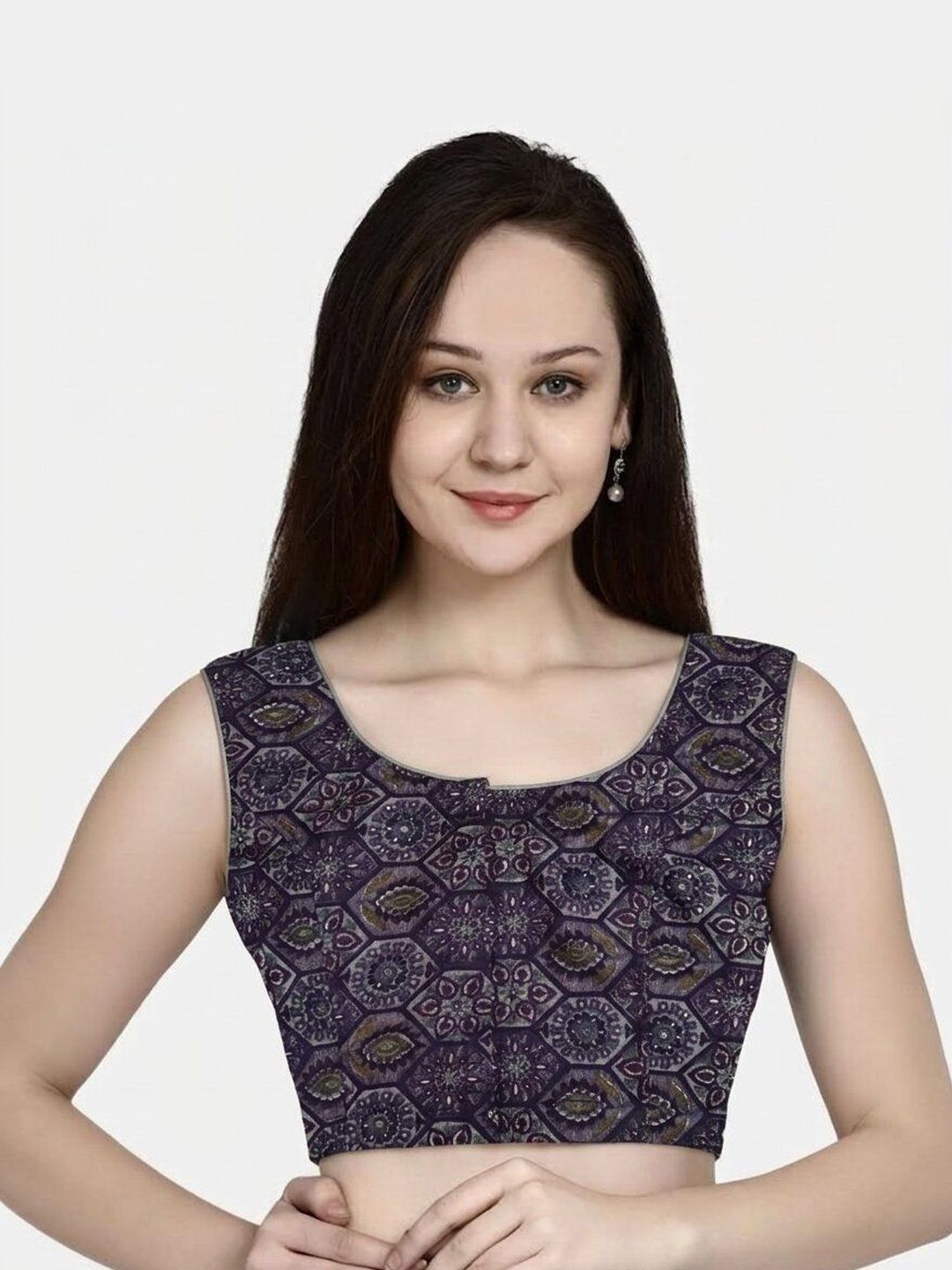 MOLCHA BY BABITA SINGH MOLCHA BY BABITA SINGH Cotton Printed Saree Blouse