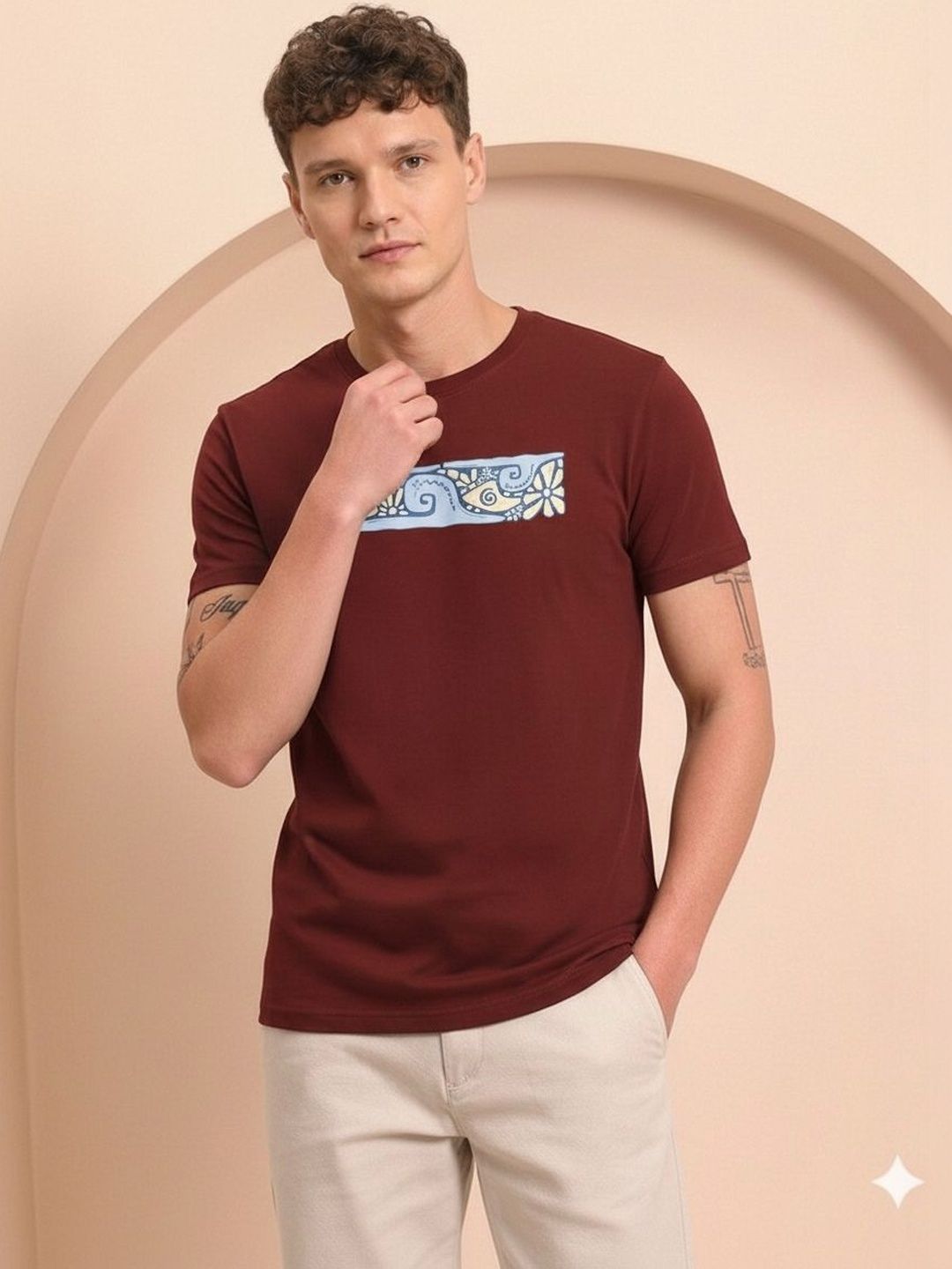 HERE&NOW Men Printed T-shirt