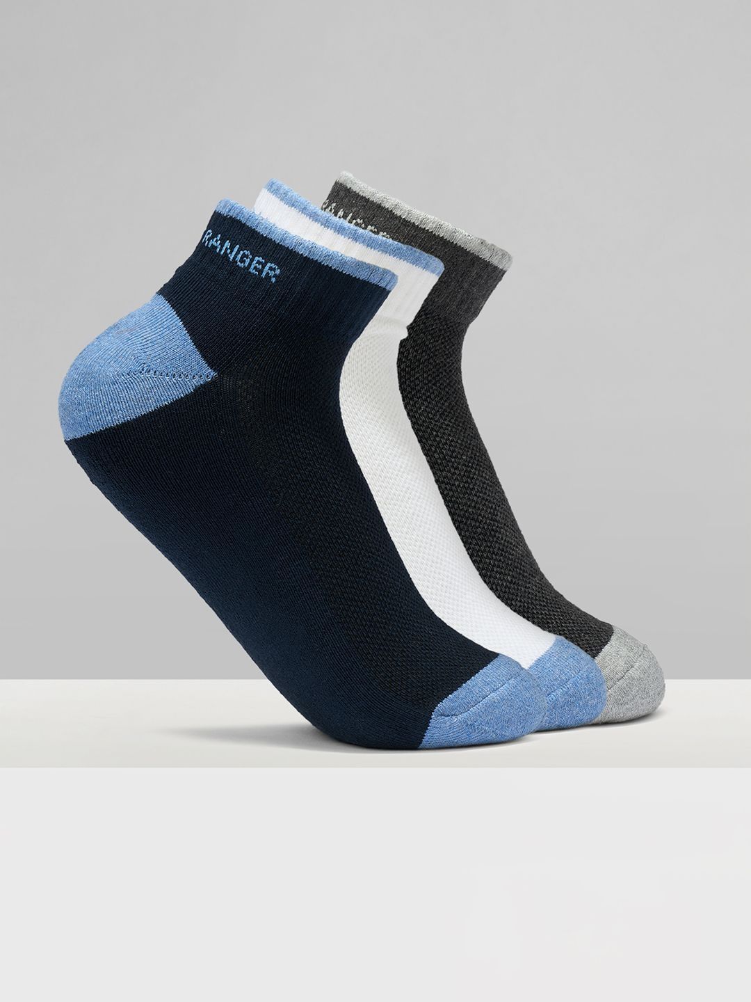Urban Ranger by pantaloons Men Pack of 3 Cotton Blend Assorted Socks