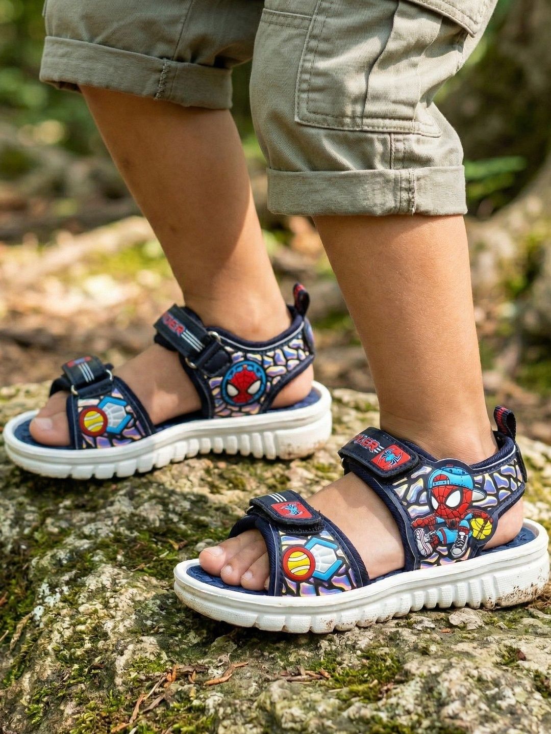 Green Comfort Boys Leather Comfort Sandals