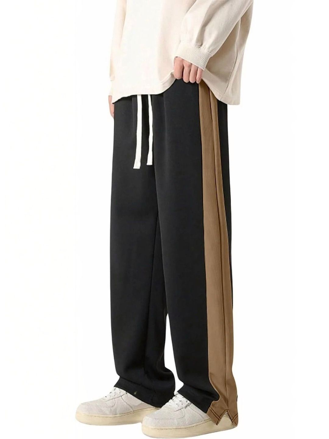 CHROVEL Men Relaxed Fit Striped Joggers