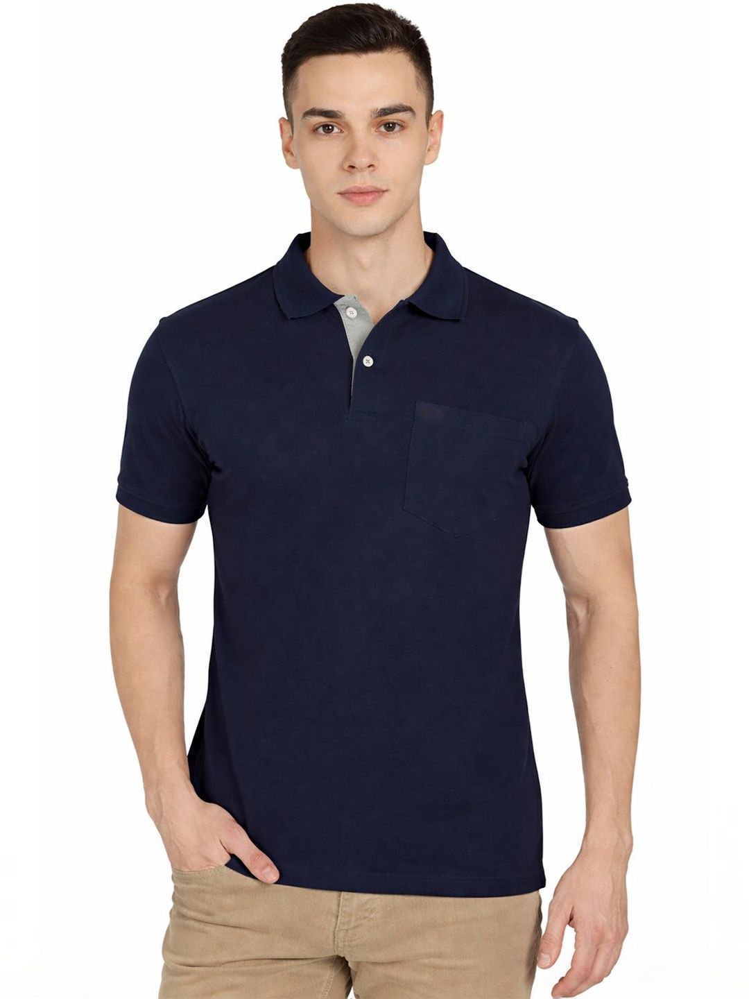 KAVYARA Men Polo Collar T-shirt