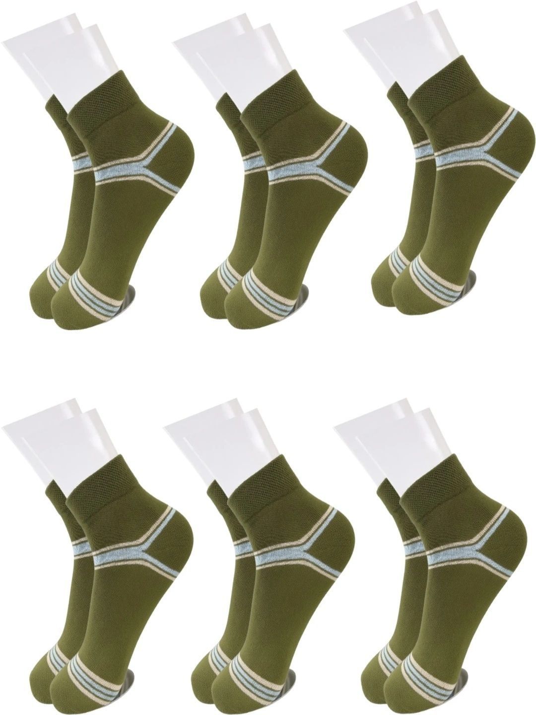 Ribbify Men Pack of 6 Cotton Assorted Socks