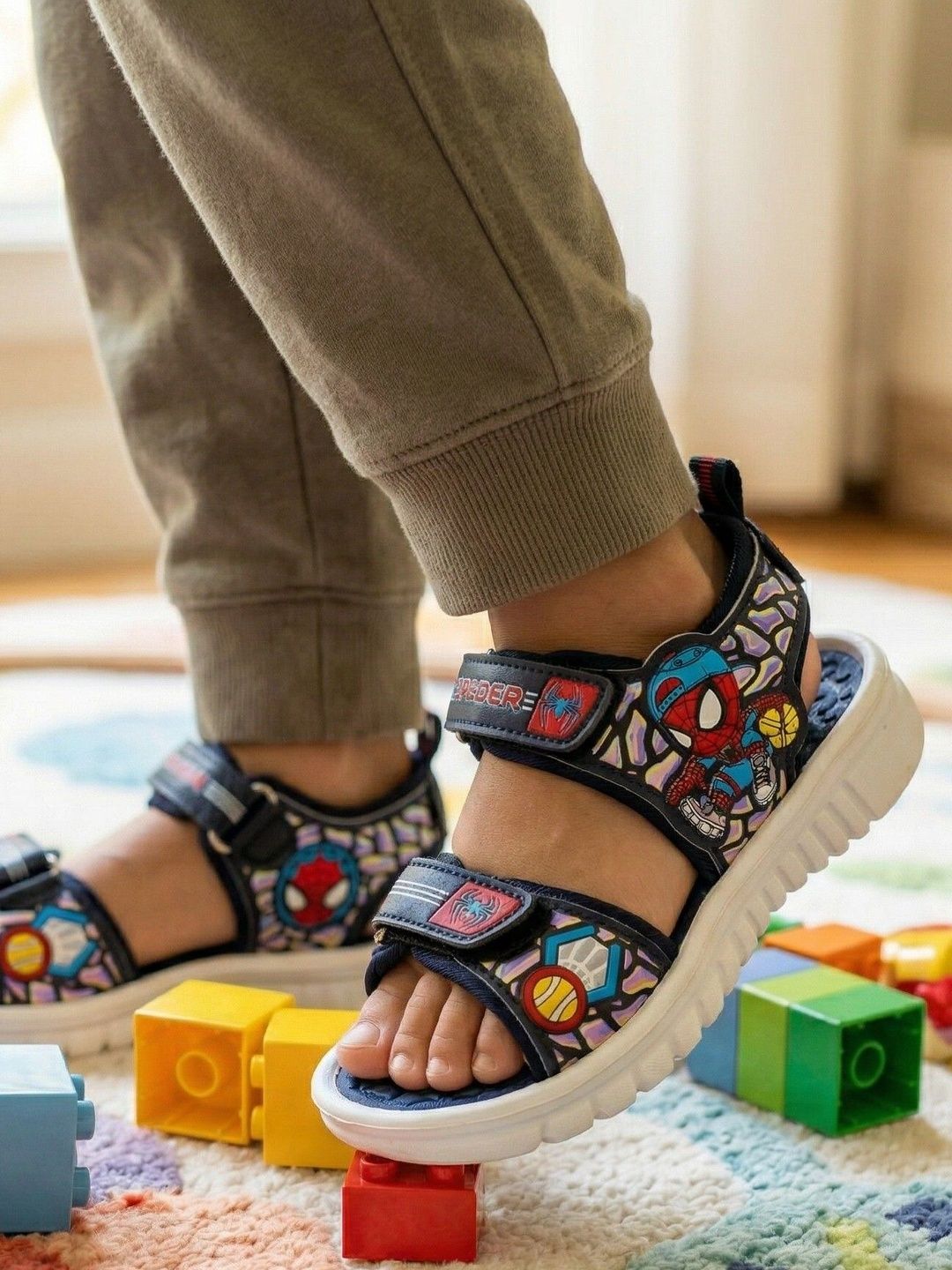 Green Comfort Boys Leather Comfort Sandals