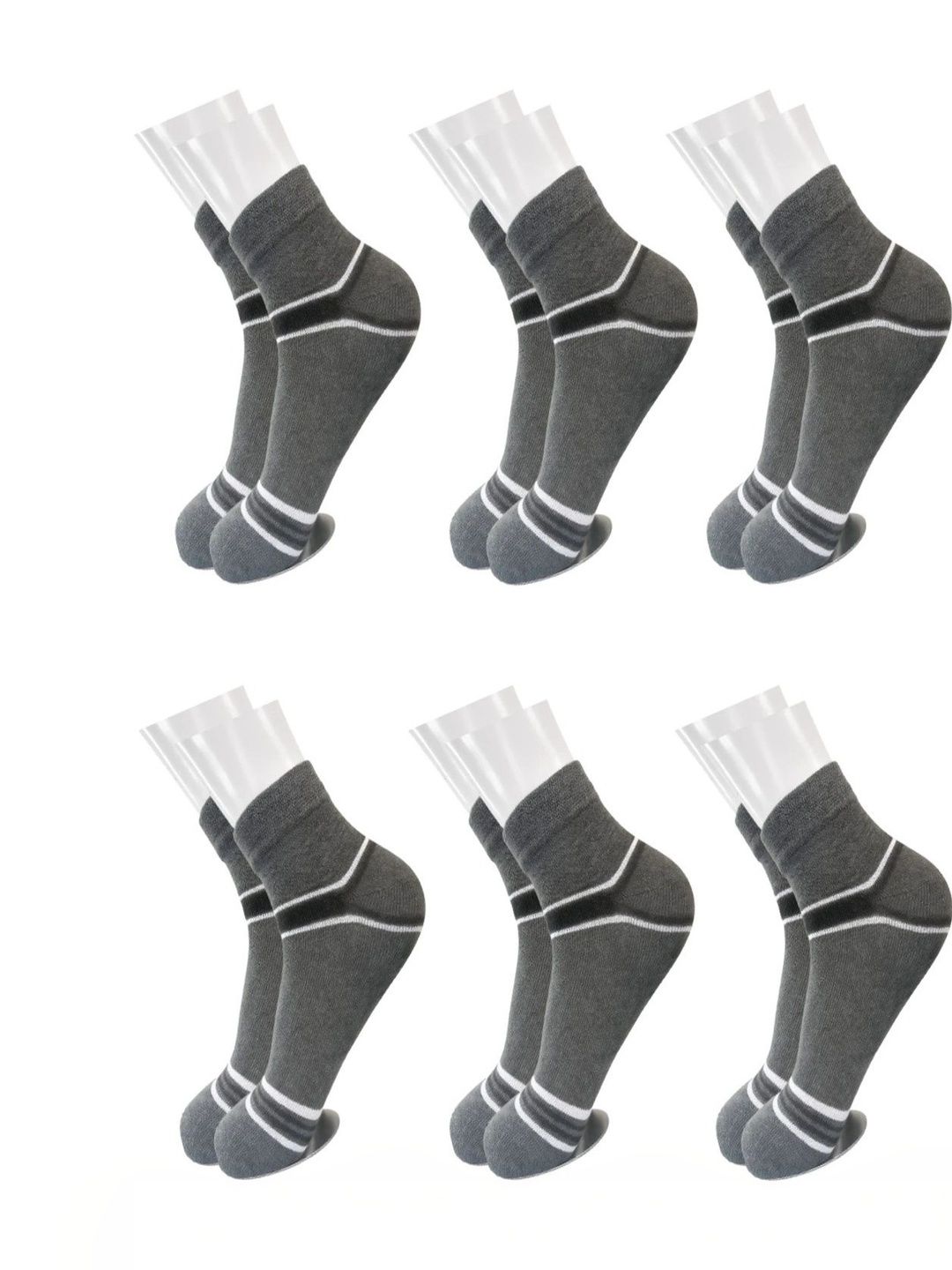 Ribbify Men Pack of 6 Cotton Assorted Socks