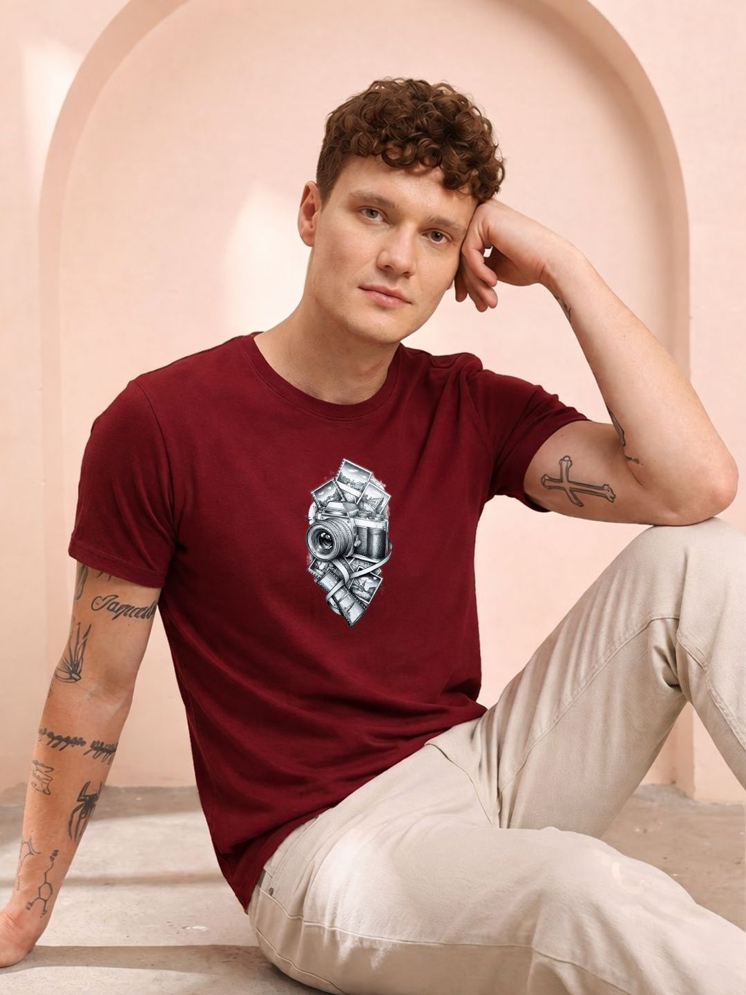HERE&NOW Men Printed T-shirt