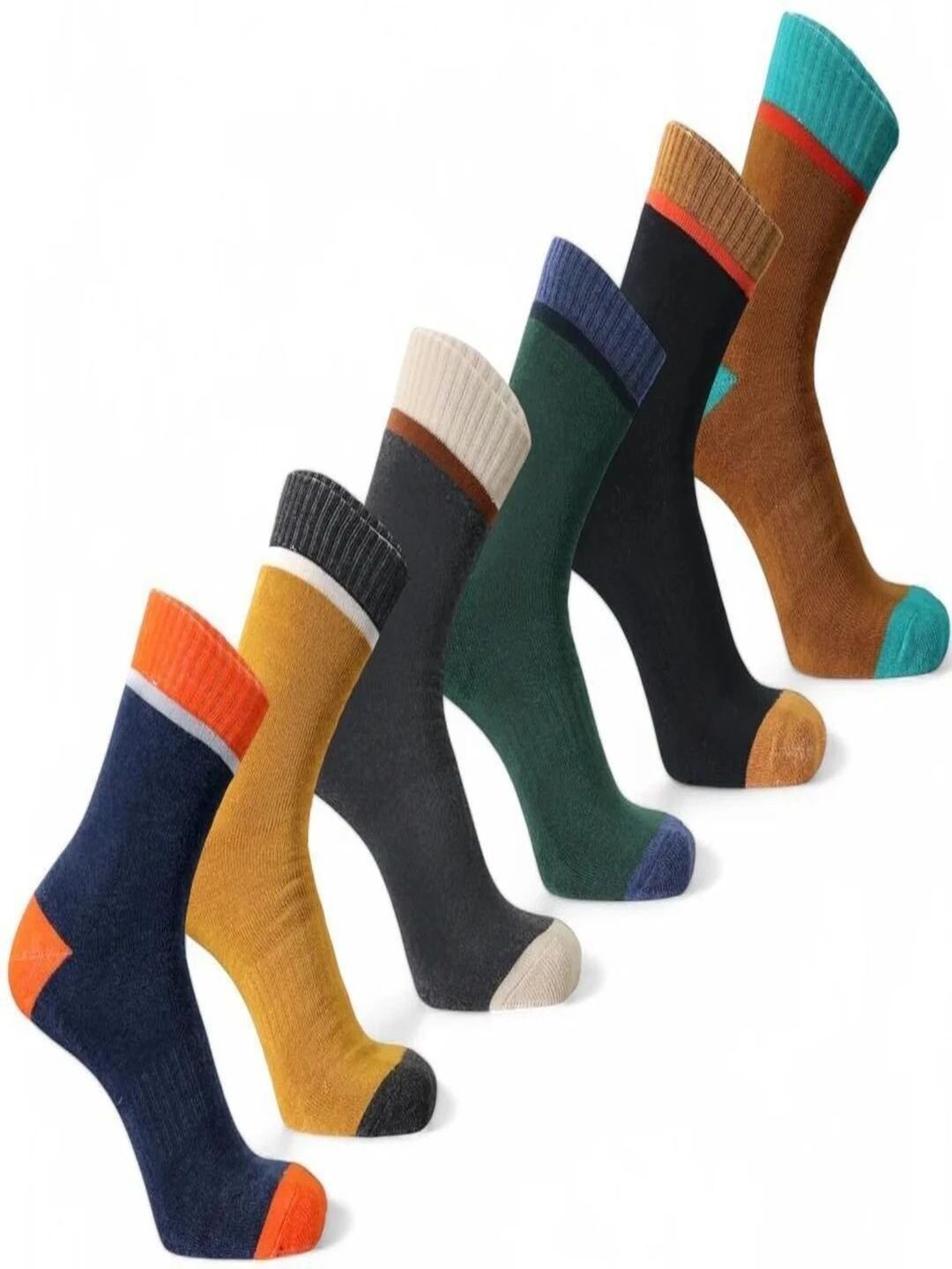 Ribbify Men Pack of 6 Cotton Assorted Socks