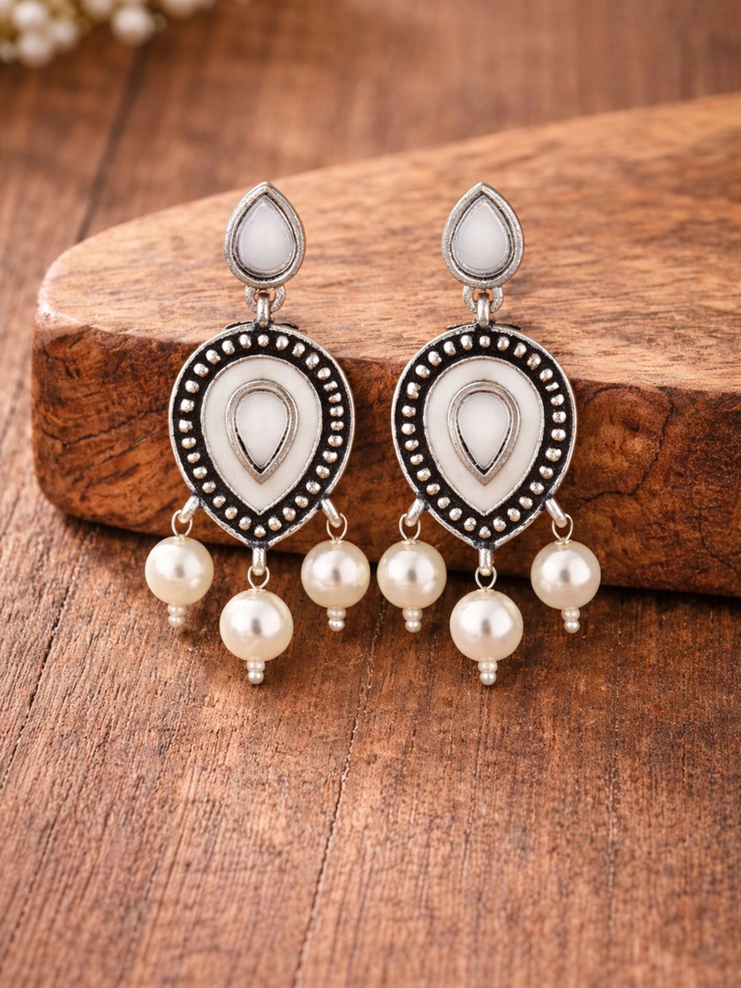 Voylla Amaira Leaf Drop Earrings