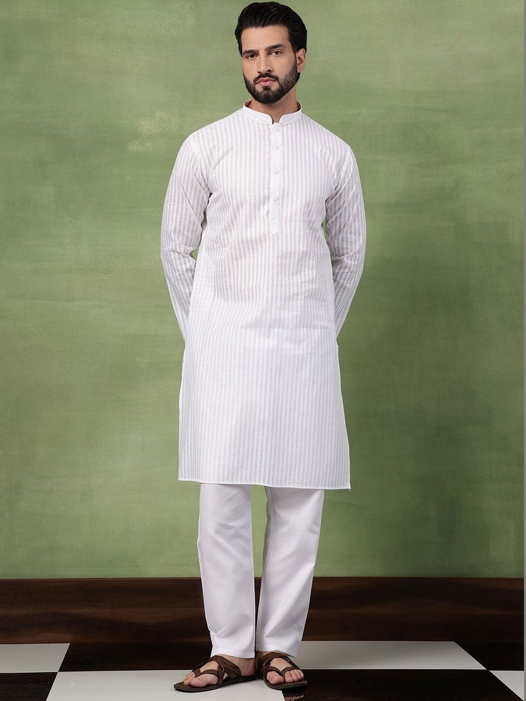 SOJANYA Men Striped Kurta