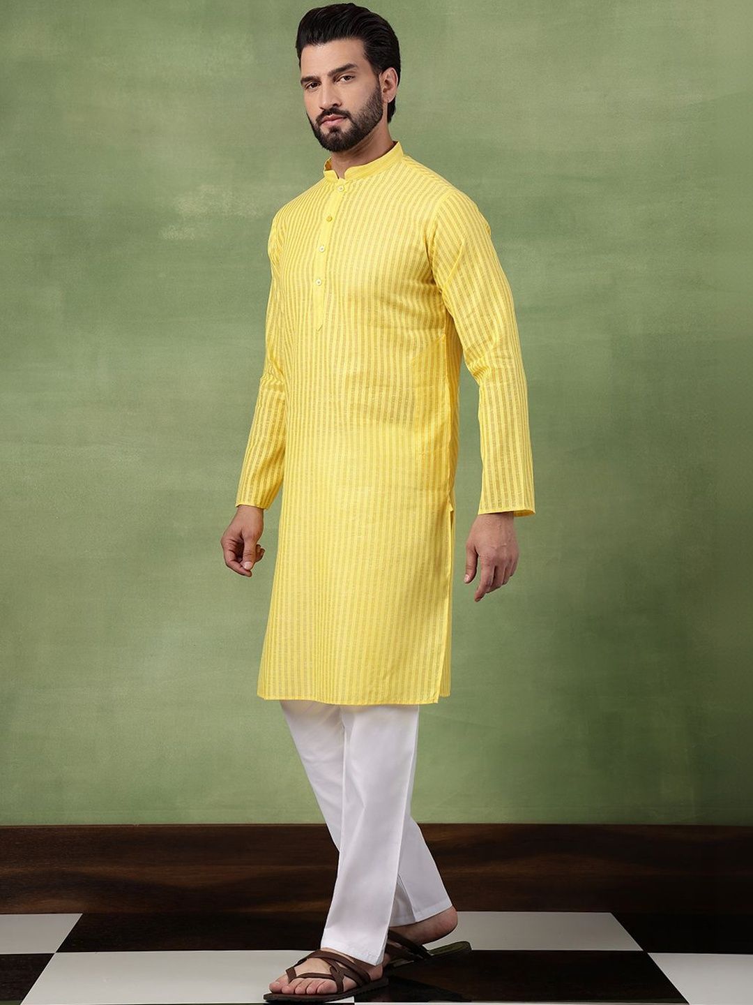 SOJANYA Men Striped Kurta