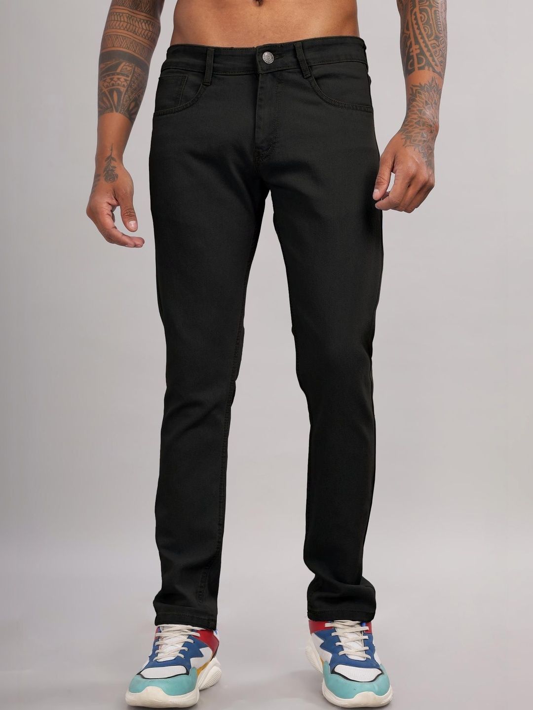 R.Code by The Roadster Life Co. Men Slim Fit Mid-Rise Stretchable Jeans
