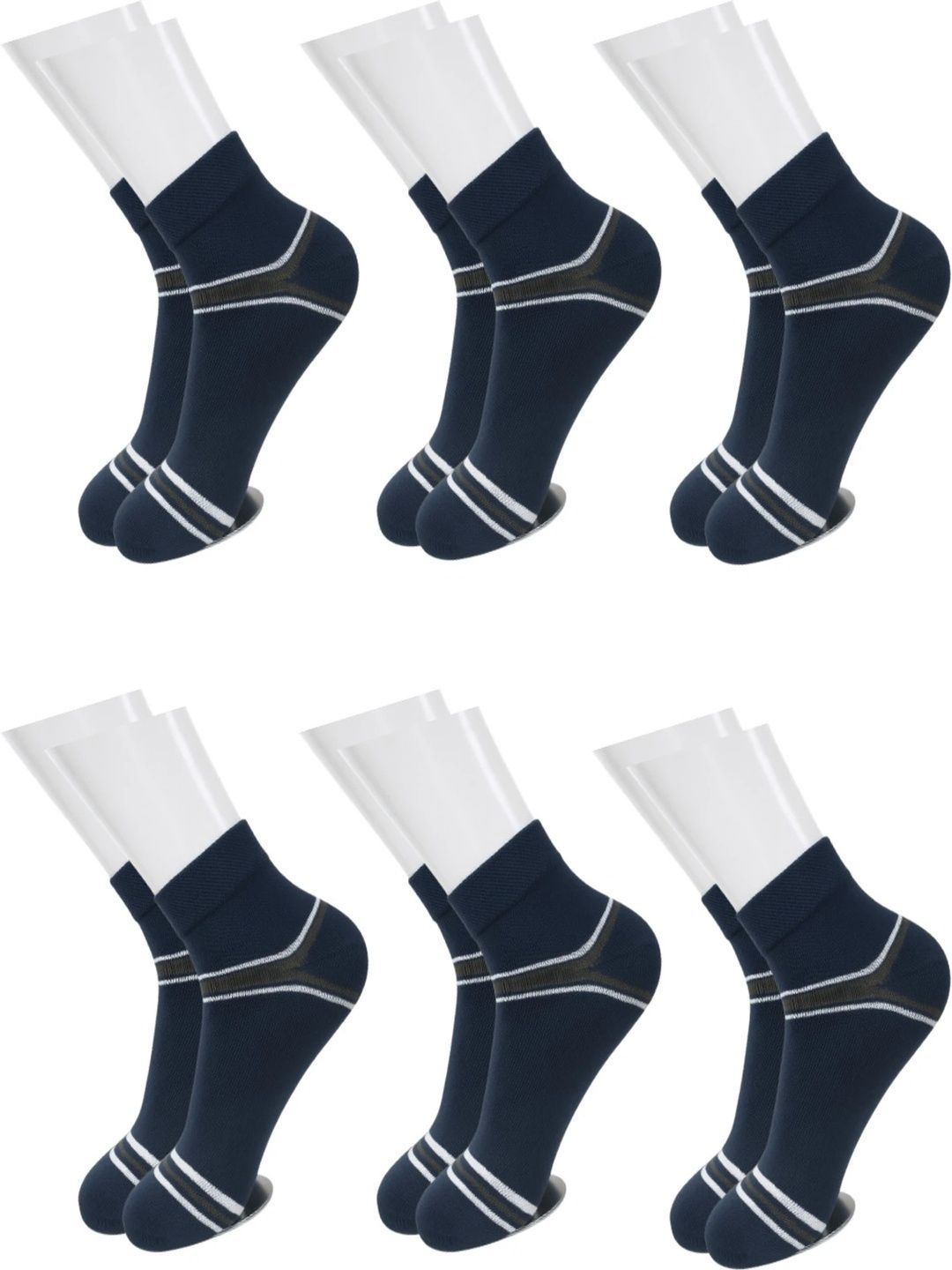 Ribbify Men Pack of 6 Cotton Assorted Socks