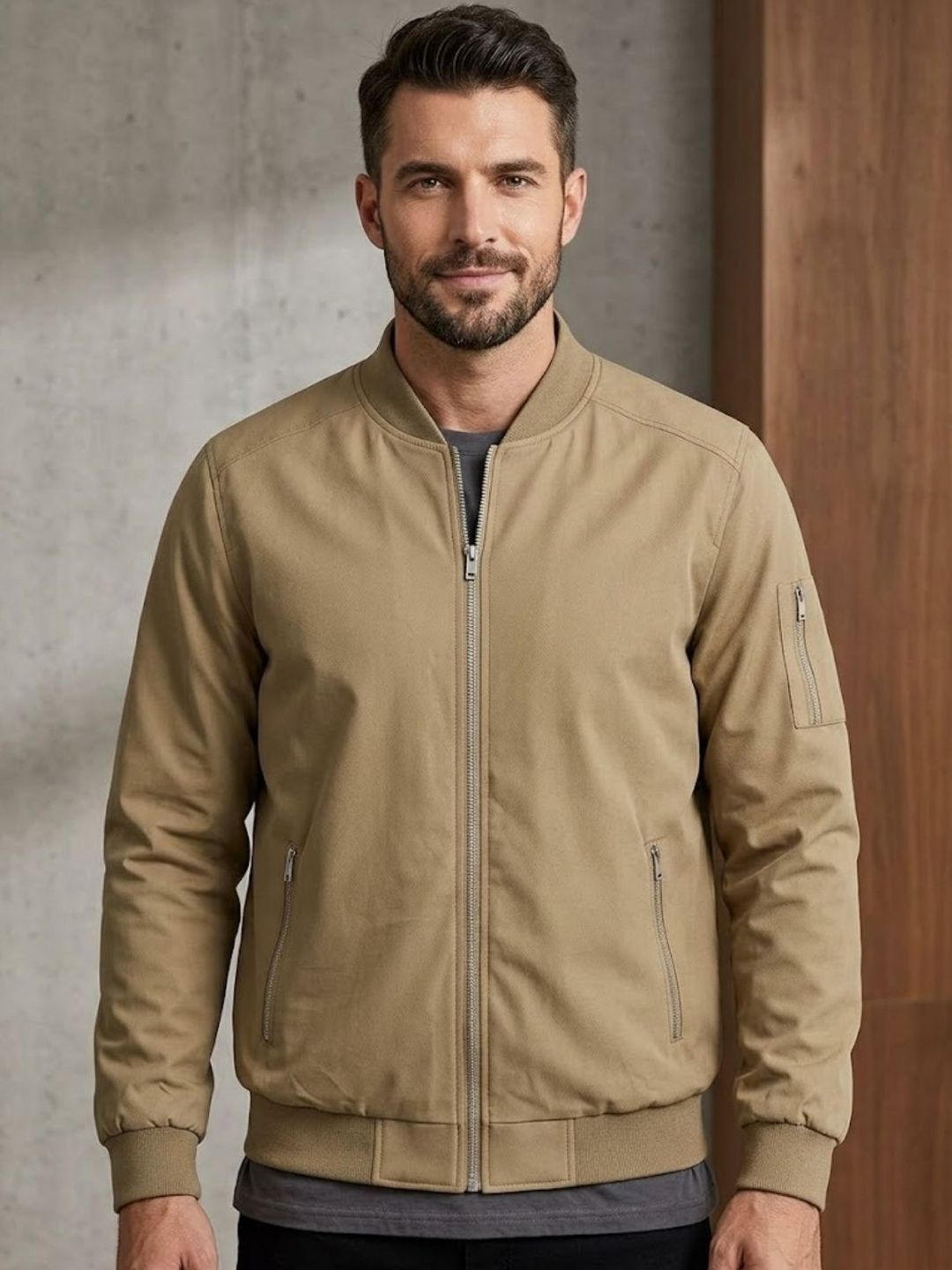 MIA FASHION Men Lightweight Outdoor Bomber Jacket