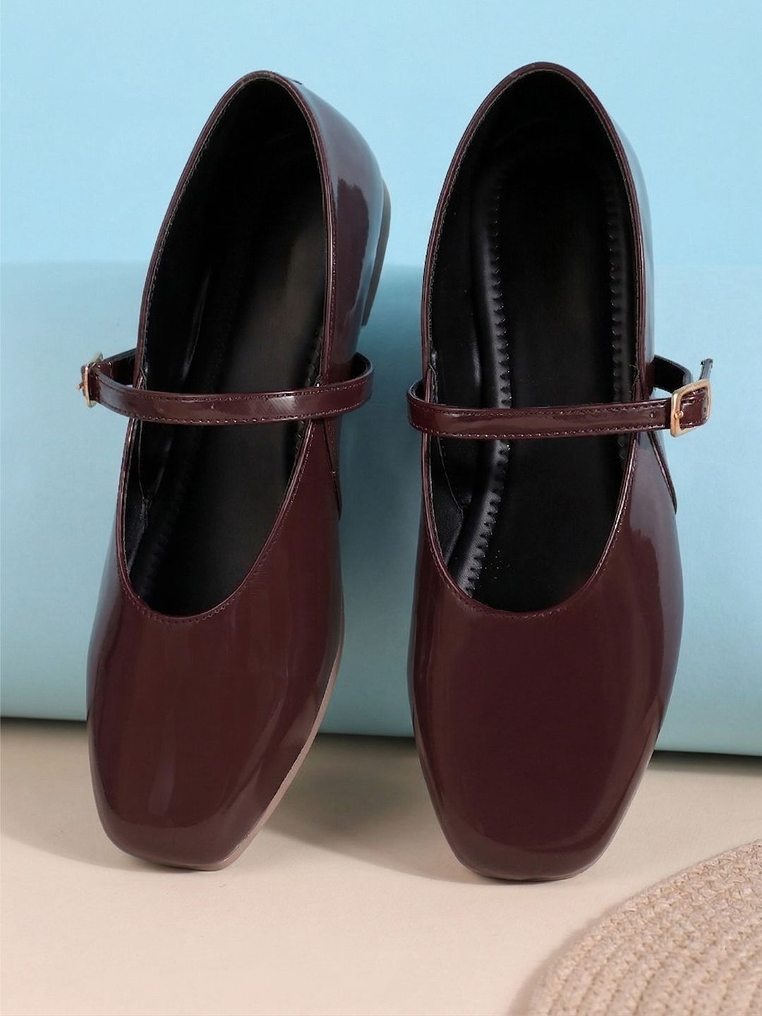 Try Me Try Me Round Toe Buckle Ballerinas