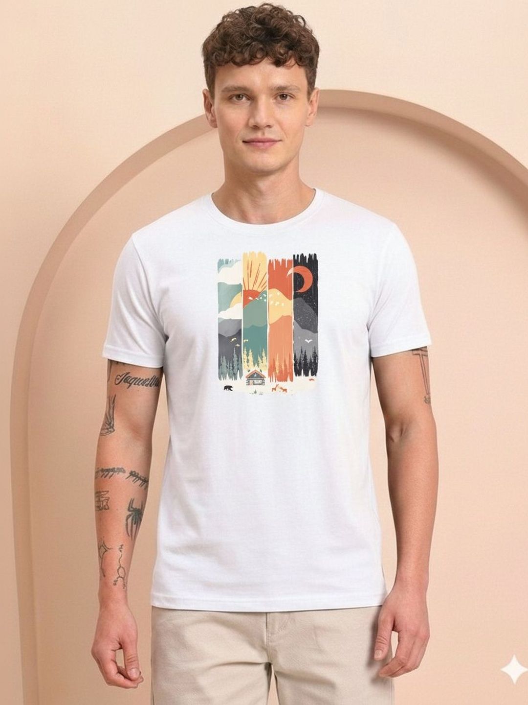 HERE&NOW Men Printed T-shirt