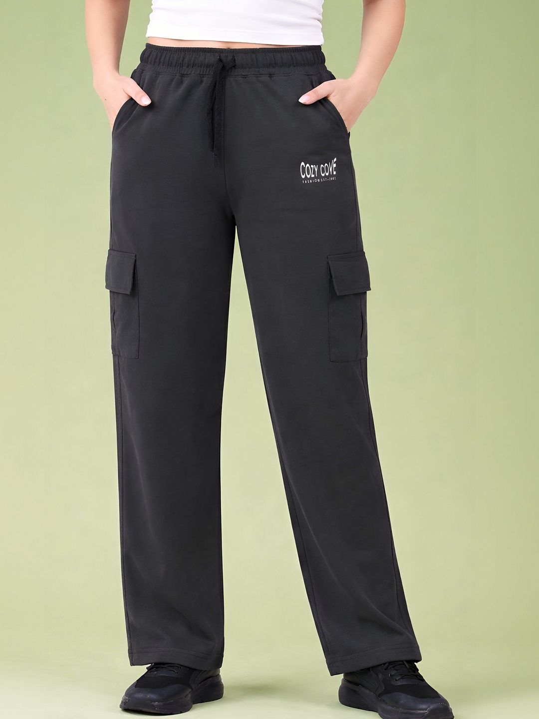 COZY & COVE COZY & COVE Women Comfort Cargos Trousers