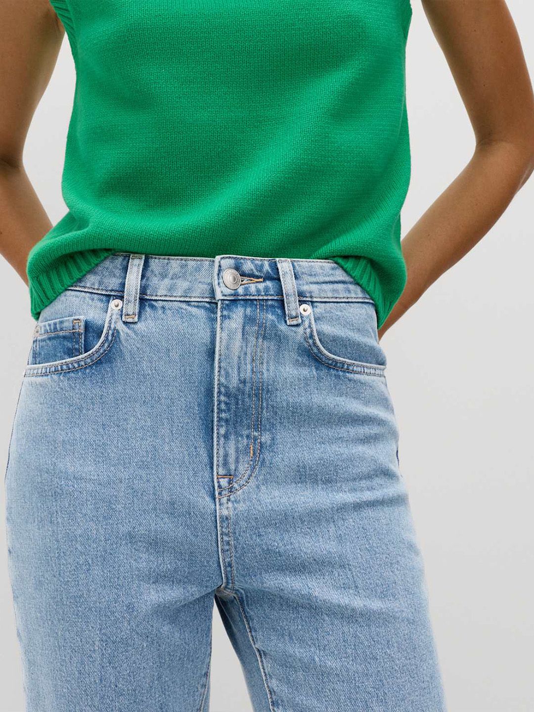 High Waisted Kickflare Cropped Jeans