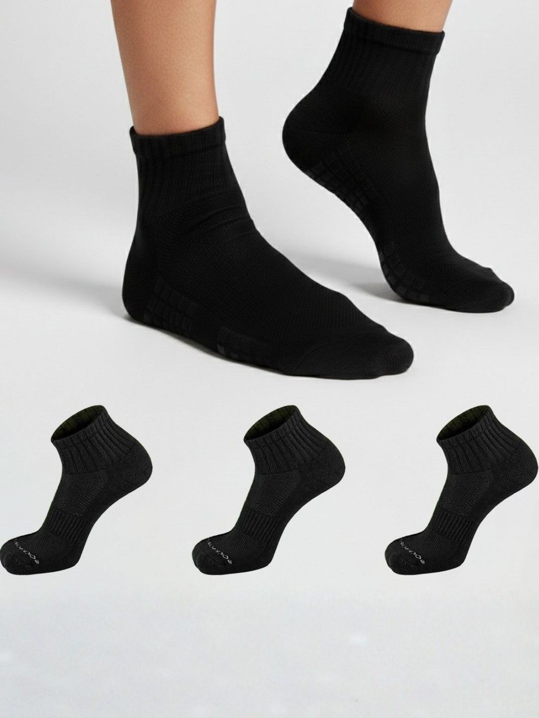 Sockscarving Men Pack of 3 Cotton Blend Above Ankle Socks