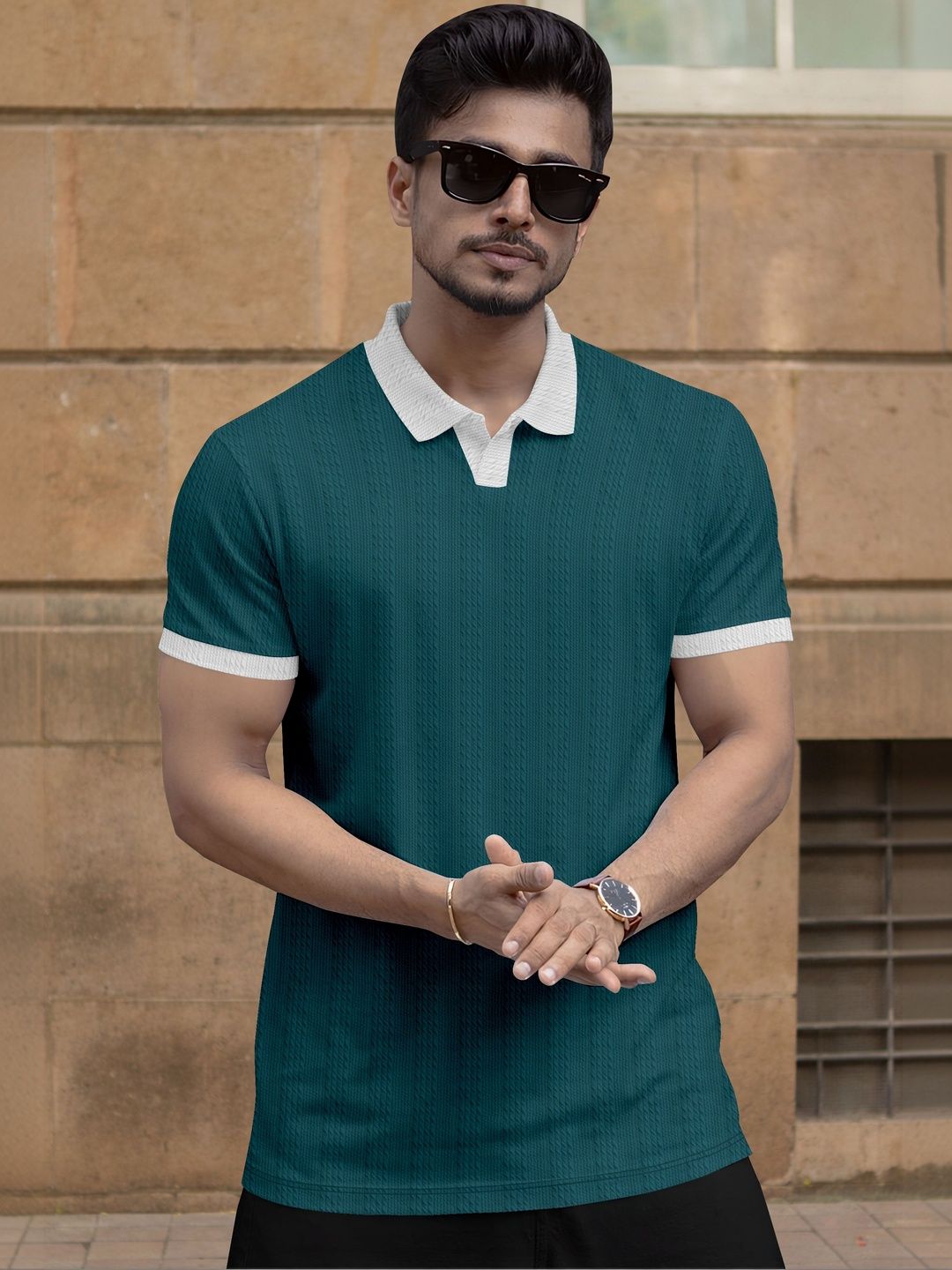 Moda Rapido Men Polo Collar T-shirt