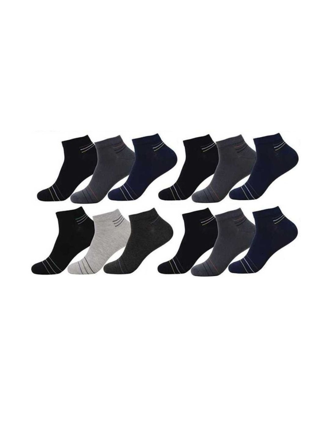 akeet trend Unisex Cotton Assorted Striped Ankle Length Socks