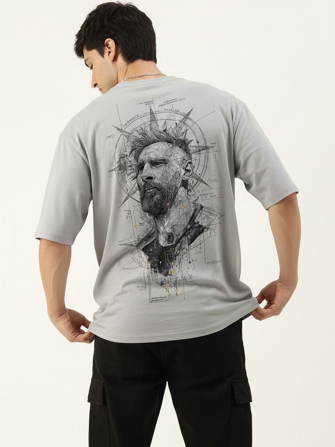 LazyGreg Men Graphic Printed Relaxed Fit Cotton T-shirt