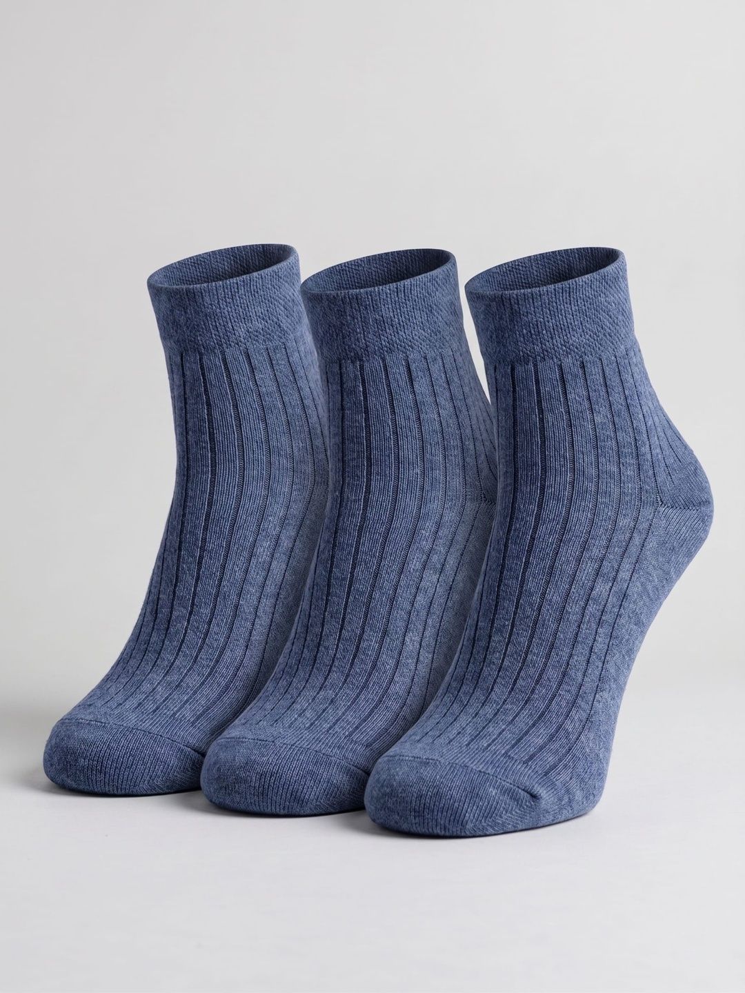 SZN Unisex Pack of 3 Cotton Patterned Above Ankle Socks
