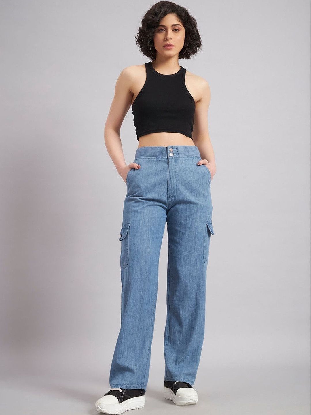Mast & Harbour Mast & Harbour Women Relaxed Straight Leg Cargos Trousers