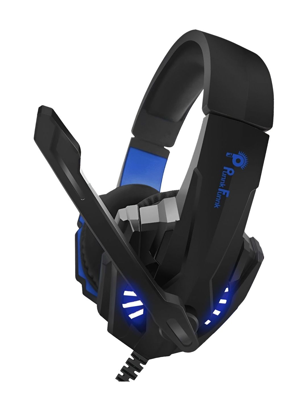 PunnkFunnk Blue Wired Headphones
