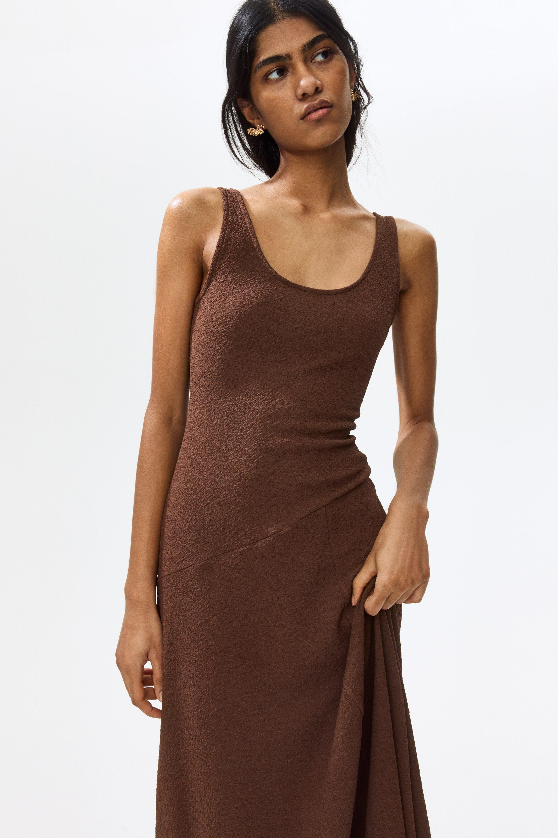 H&M H&M Textured Jersey Scoop-Neck Dress