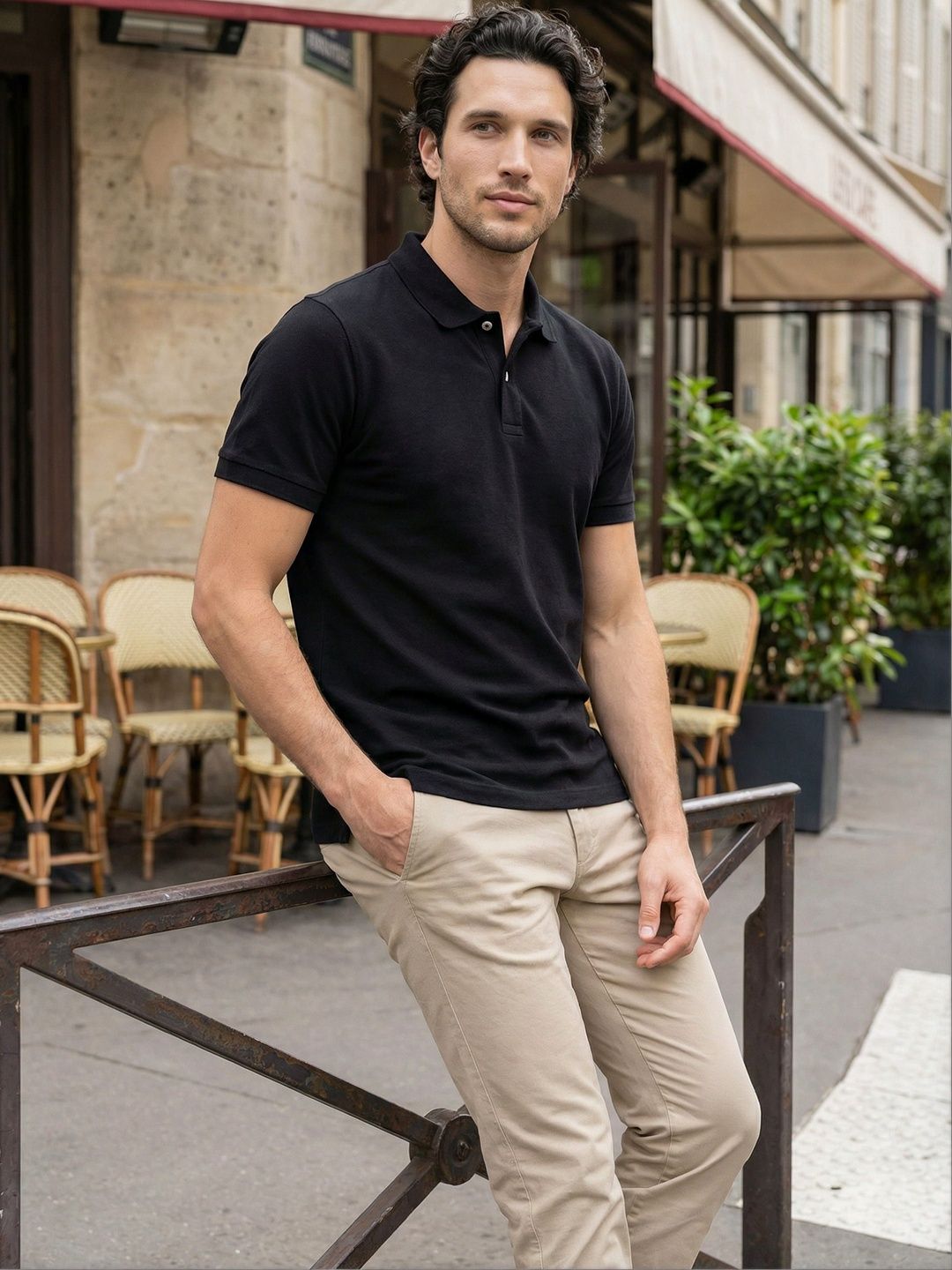 Celio Celio Men Polo Collar Slim Fit T-shirt