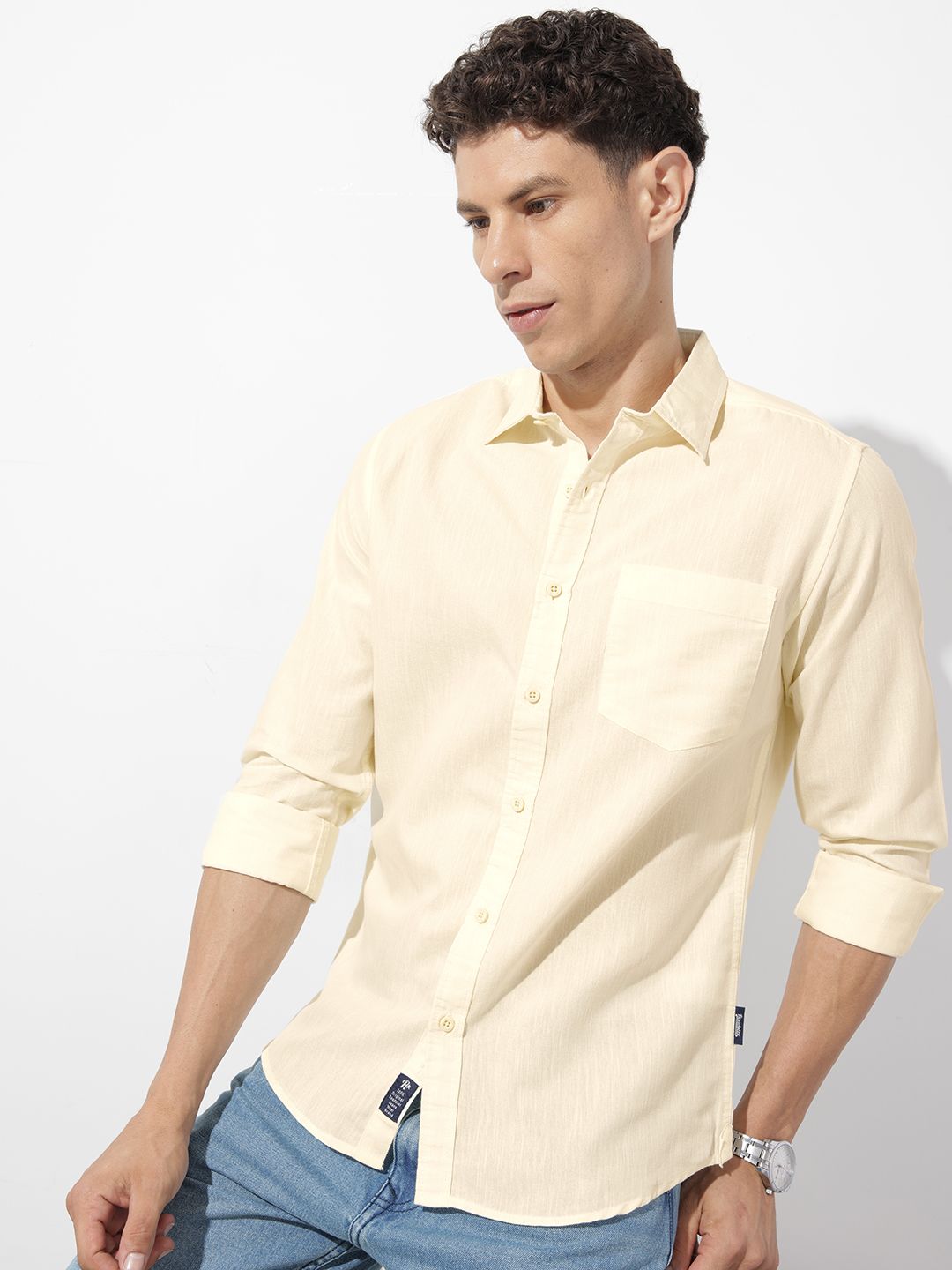 The Roadster Life Co. Cotton-Linen Casual Shirt