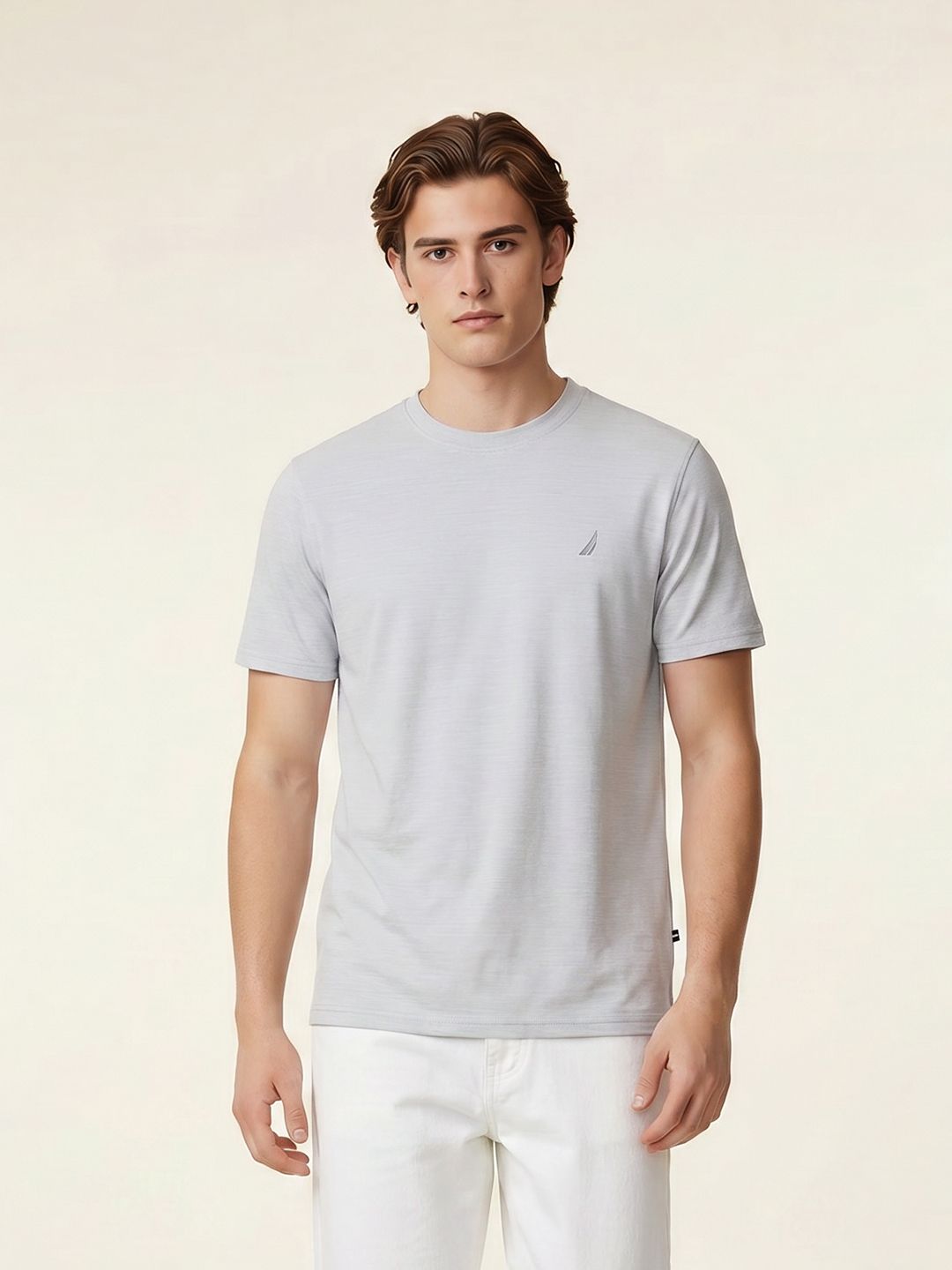 Nautica Round Neck Pure Cotton T-shirt
