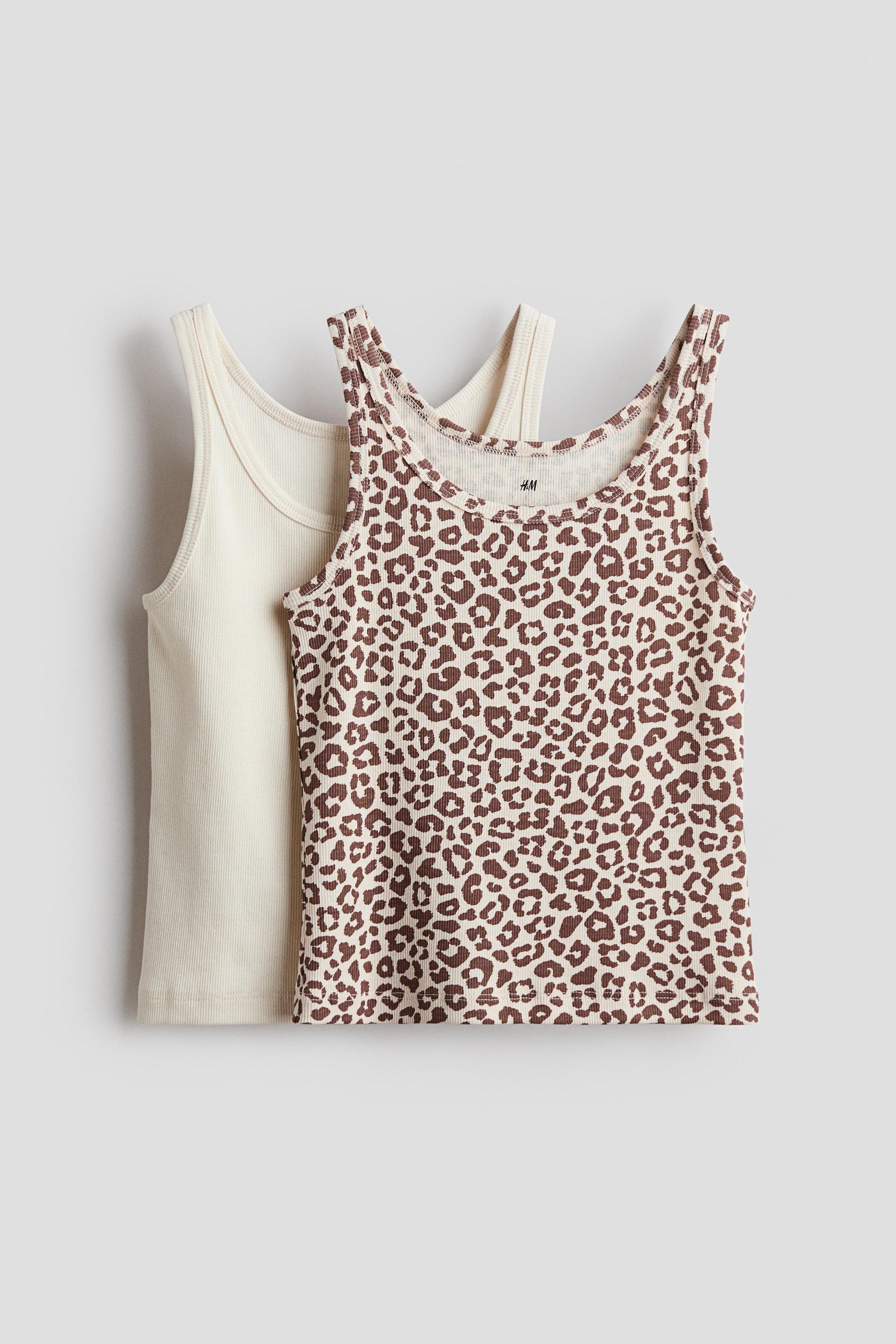 H&M 2-Pack Ribbed Vest Tops