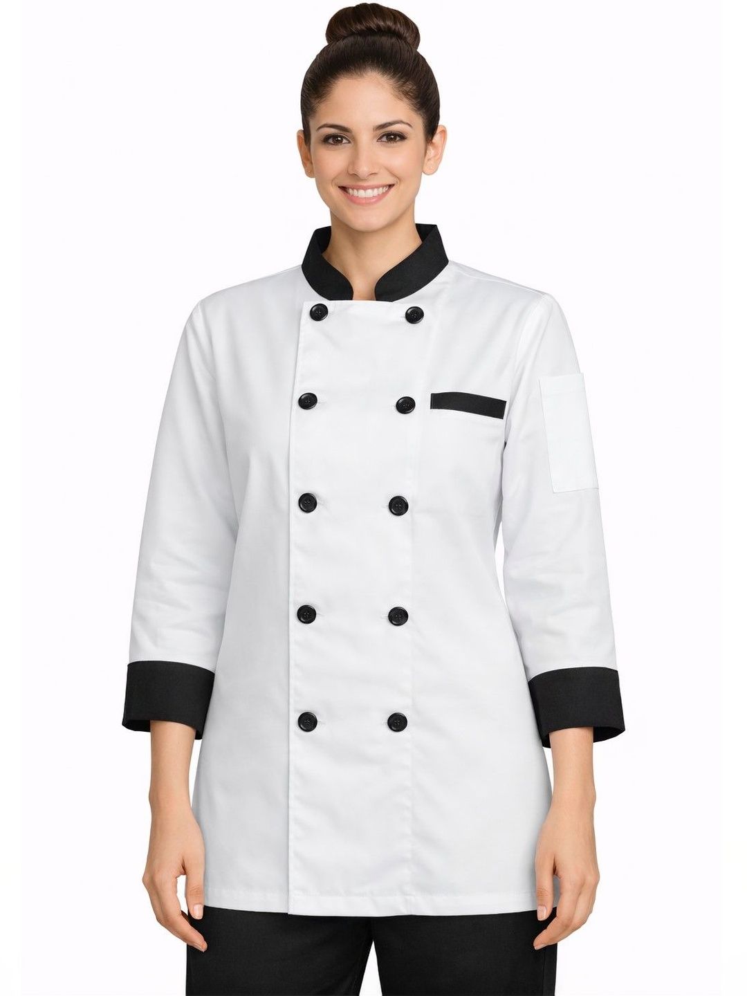 SAME FIT Stand Collar Long Sleeves Chef Coats