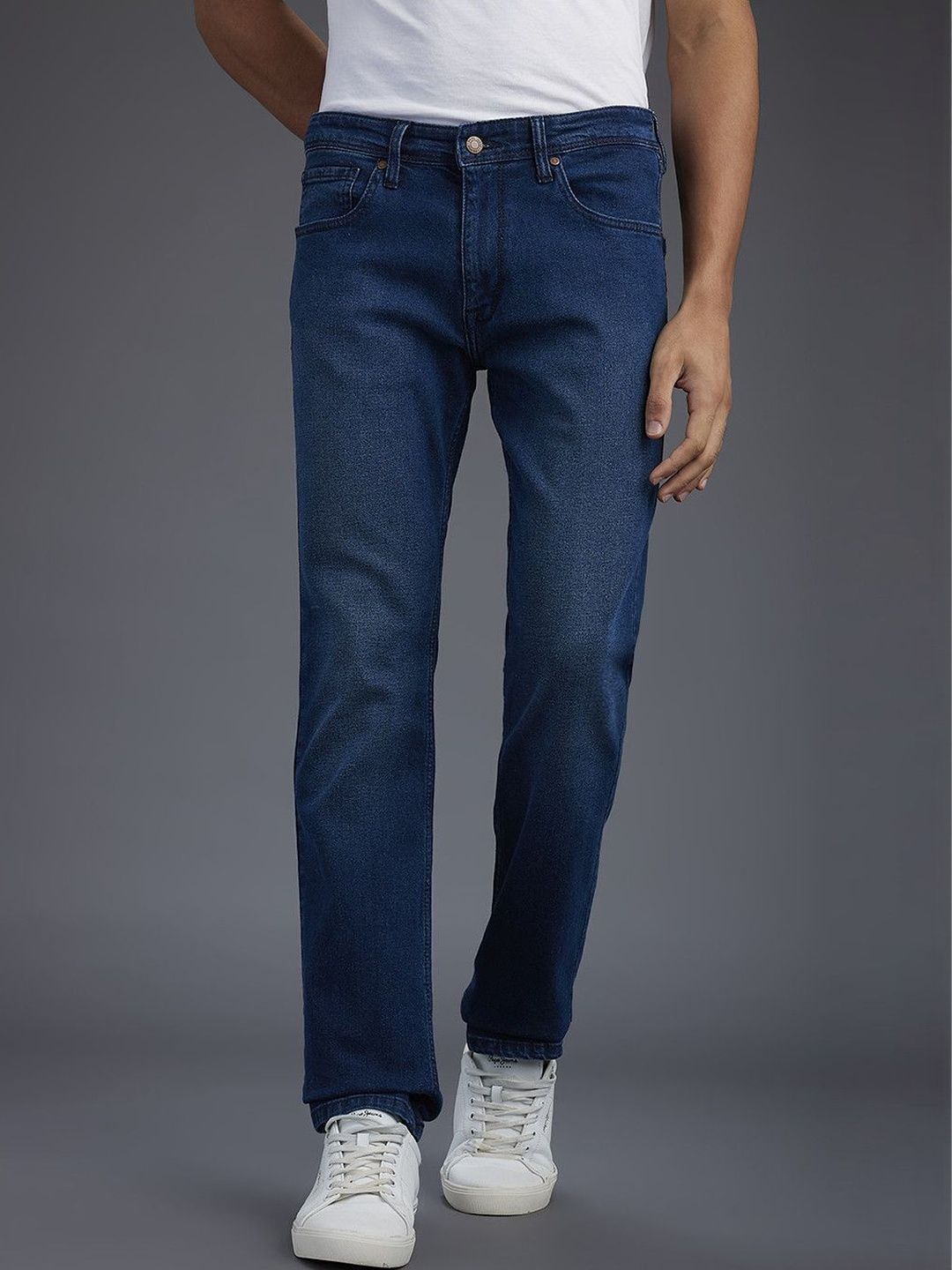 Pepe Jeans Men Holborne Straight Fit Mid-Rise Light Fade Stretchable Jeans