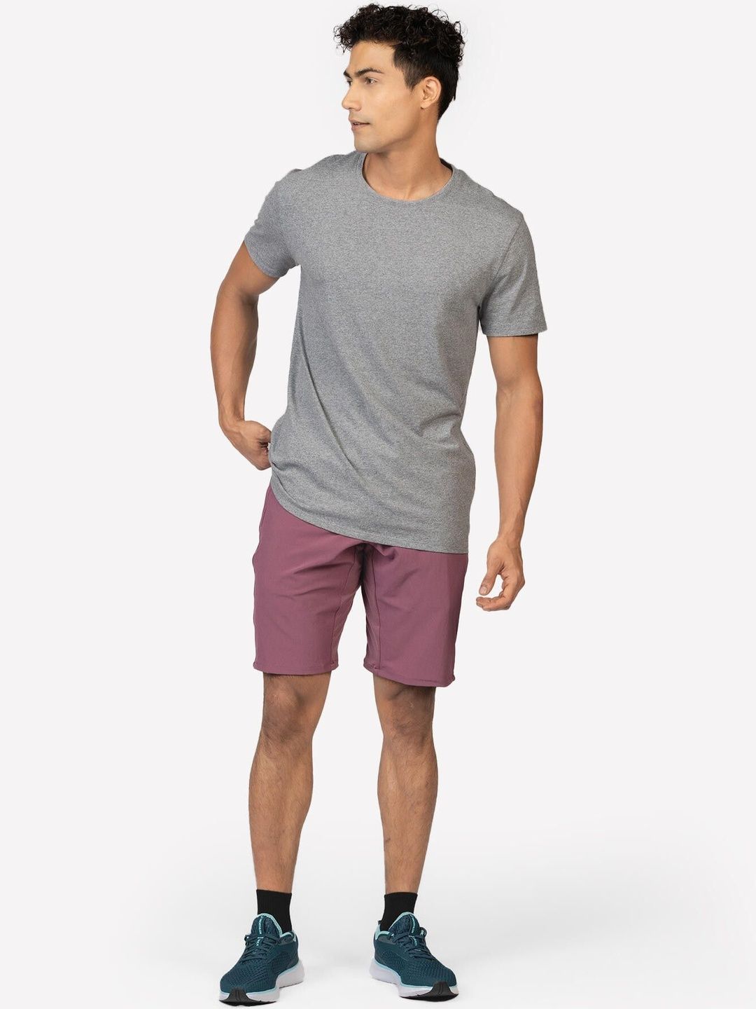 Decathlon Domyos - Men Black Stretchable Gym T-Shirt