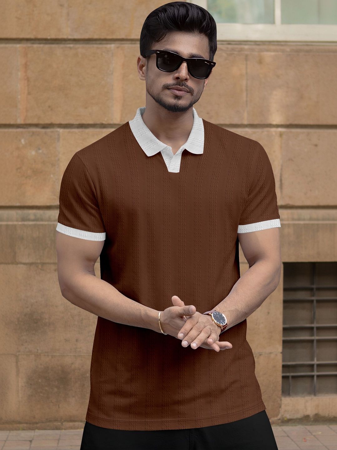 Moda Rapido Men Polo Collar T-shirt