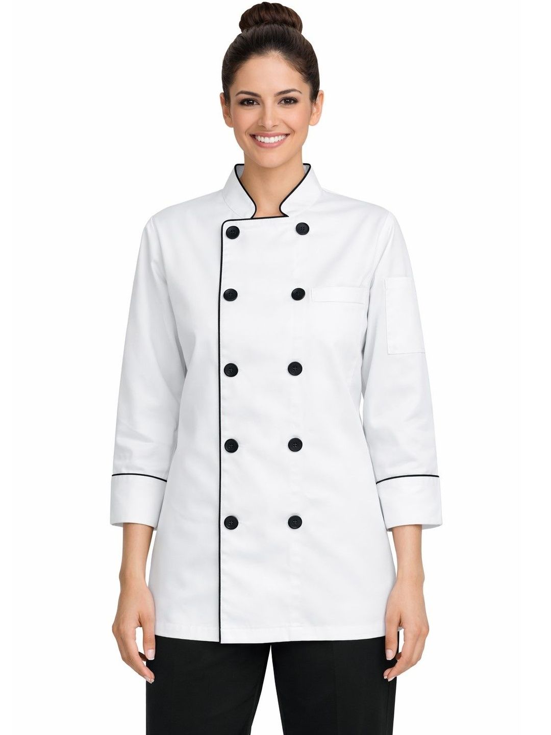 SAME FIT Stand Collar Long Sleeves Chef Coats