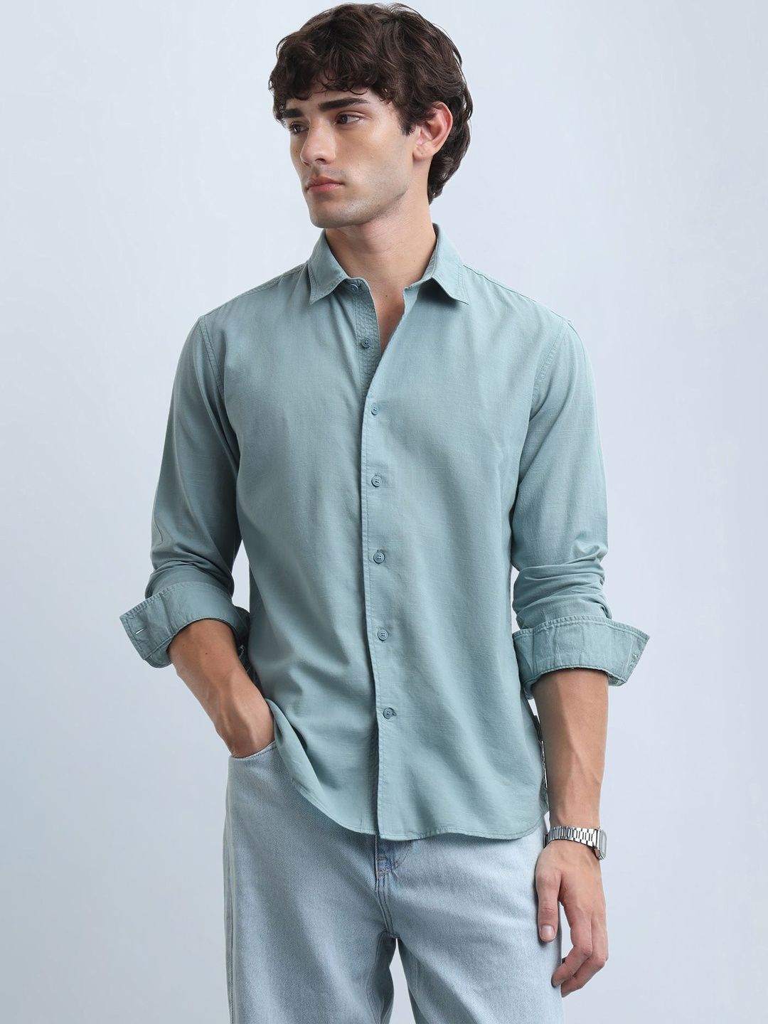 Flying Machine Men Slim Fit Casual Shirt
