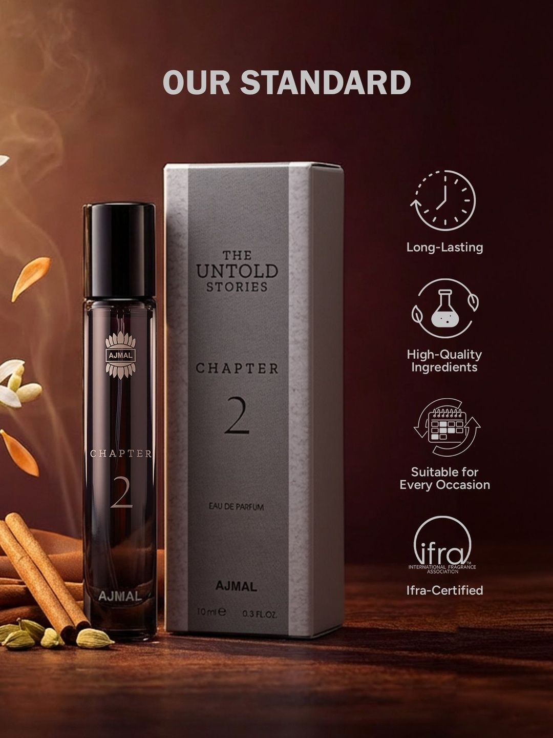 Buy Ajmal Chapter 2 Long Lasting Eau De Parfum - 10 ml - Perfume