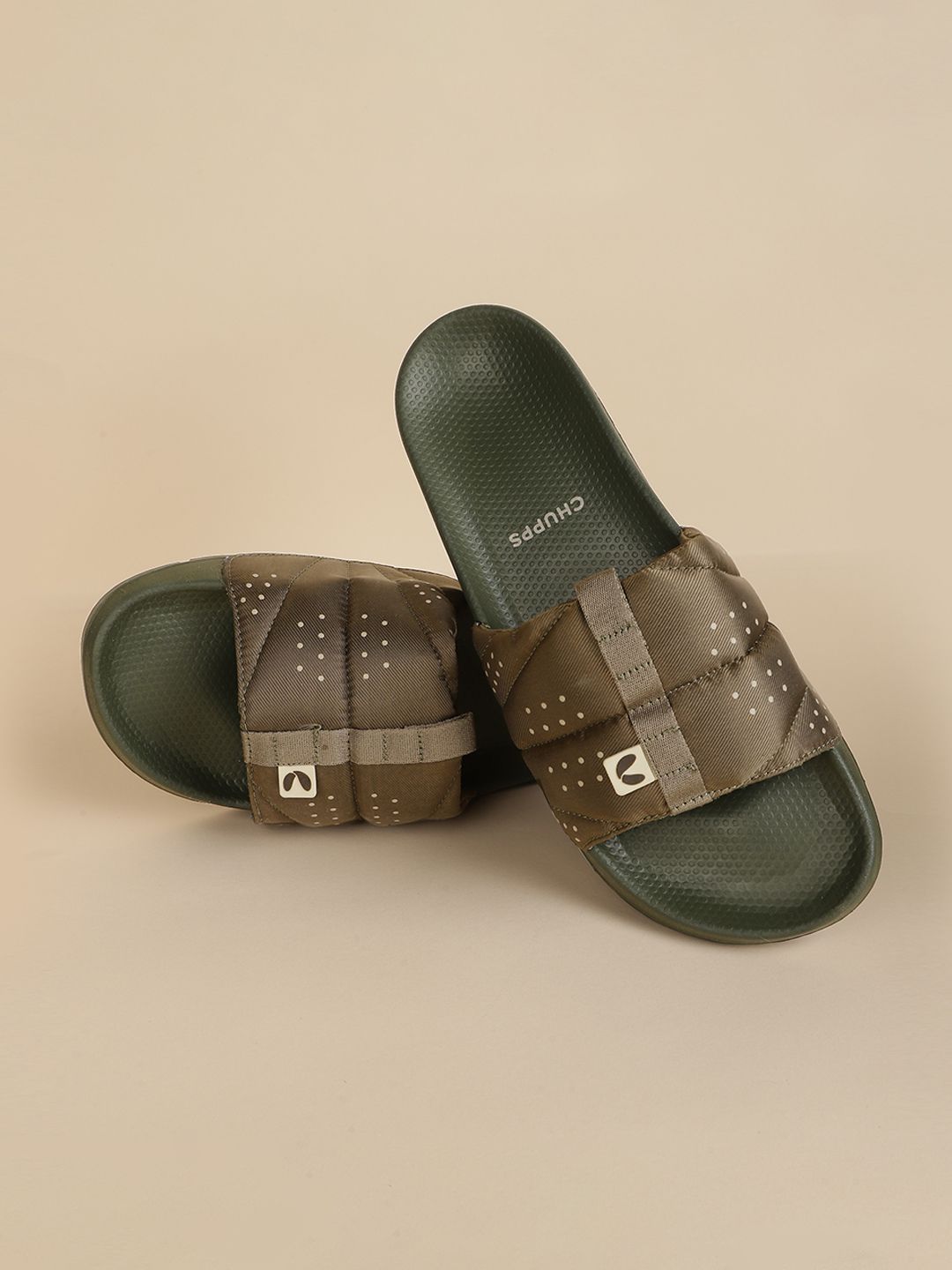 CHUPPS Men Olive Turbo Ergo-X Orthopedic Sliders