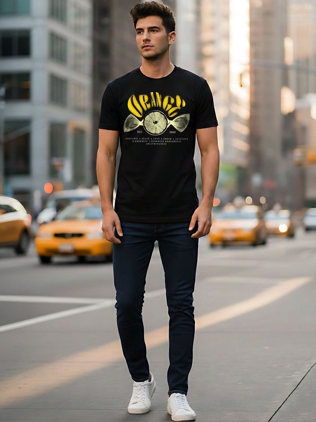 SYMBLANCE Men Typography Printed T-shirt