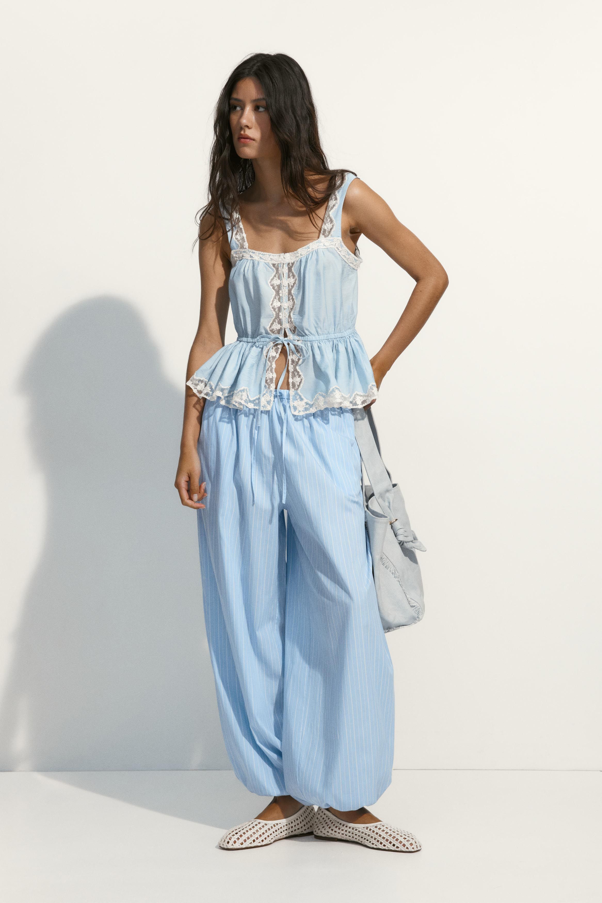 Buy H&M Cotton Balloon Trousers - Trousers for Women 41377972 | Myntra