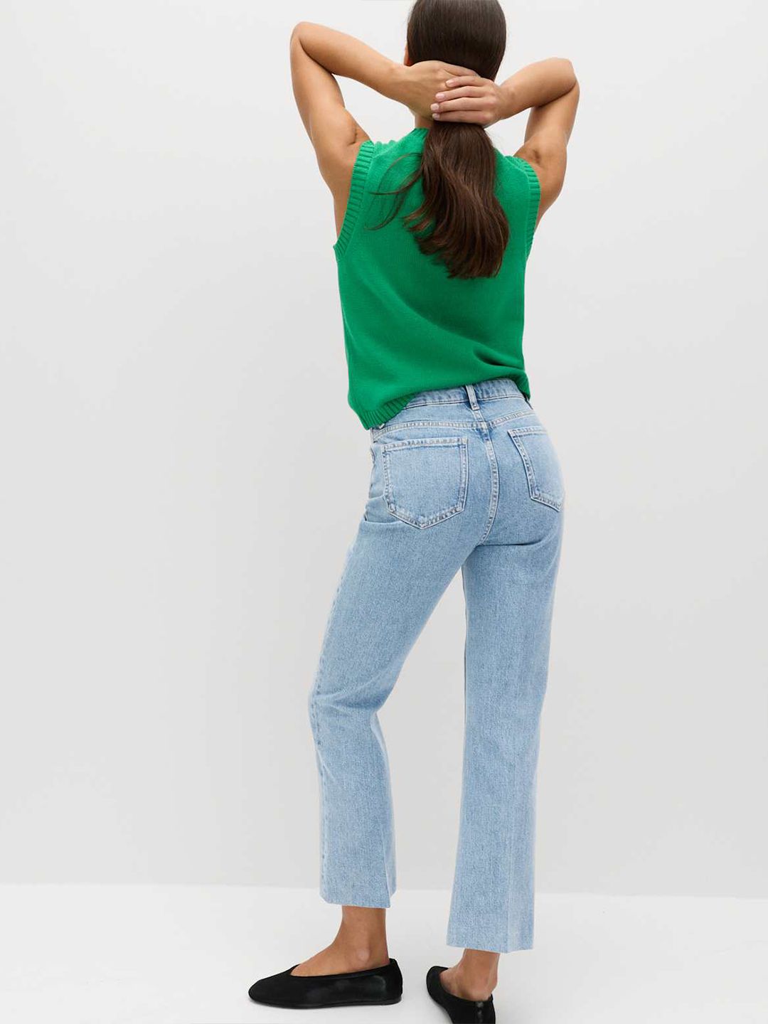 High Waisted Kickflare Cropped Jeans