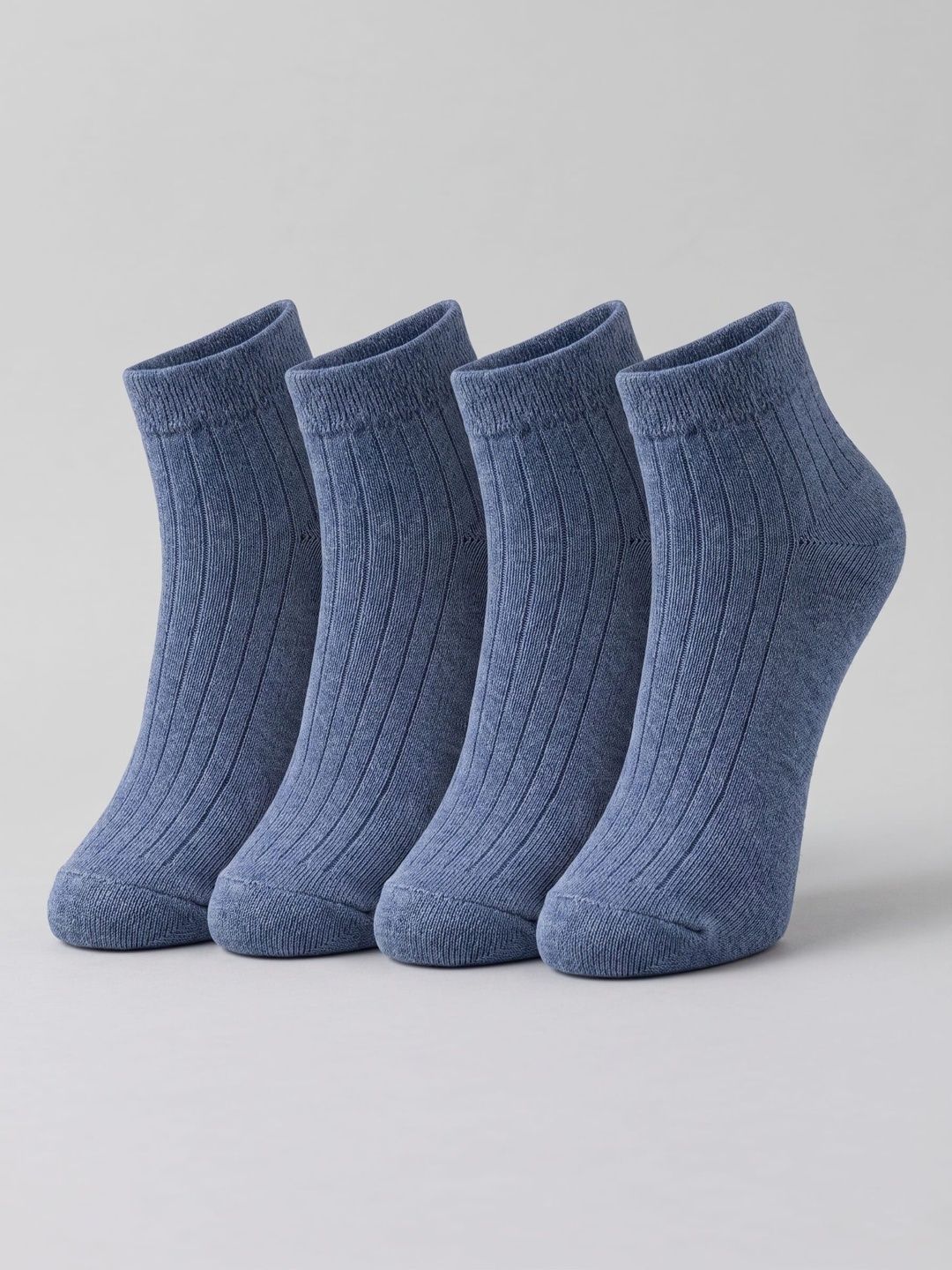 SZN Unisex Pack of 4 Cotton Patterned Ankle Length Socks